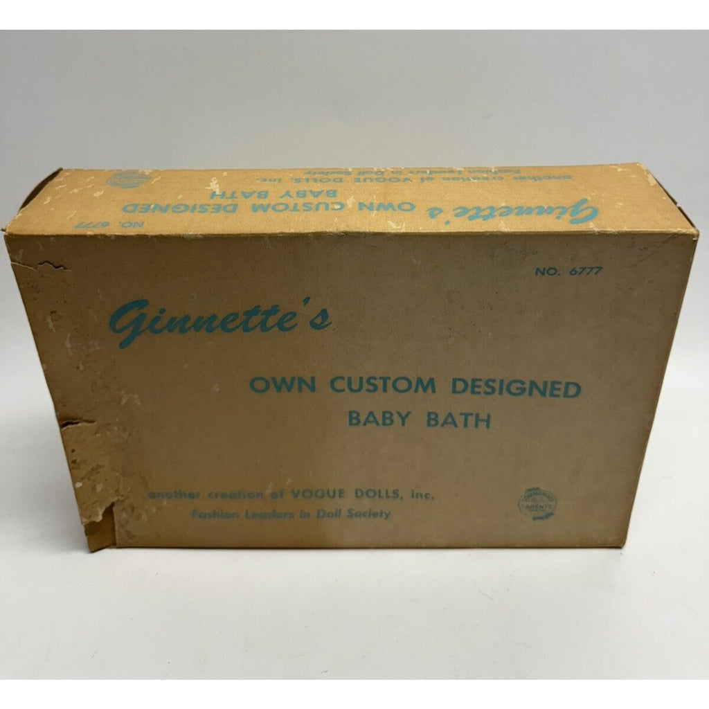 Vintage RARE 11" Ginnette Baby Doll Baby Bath Model 6777 w/Box