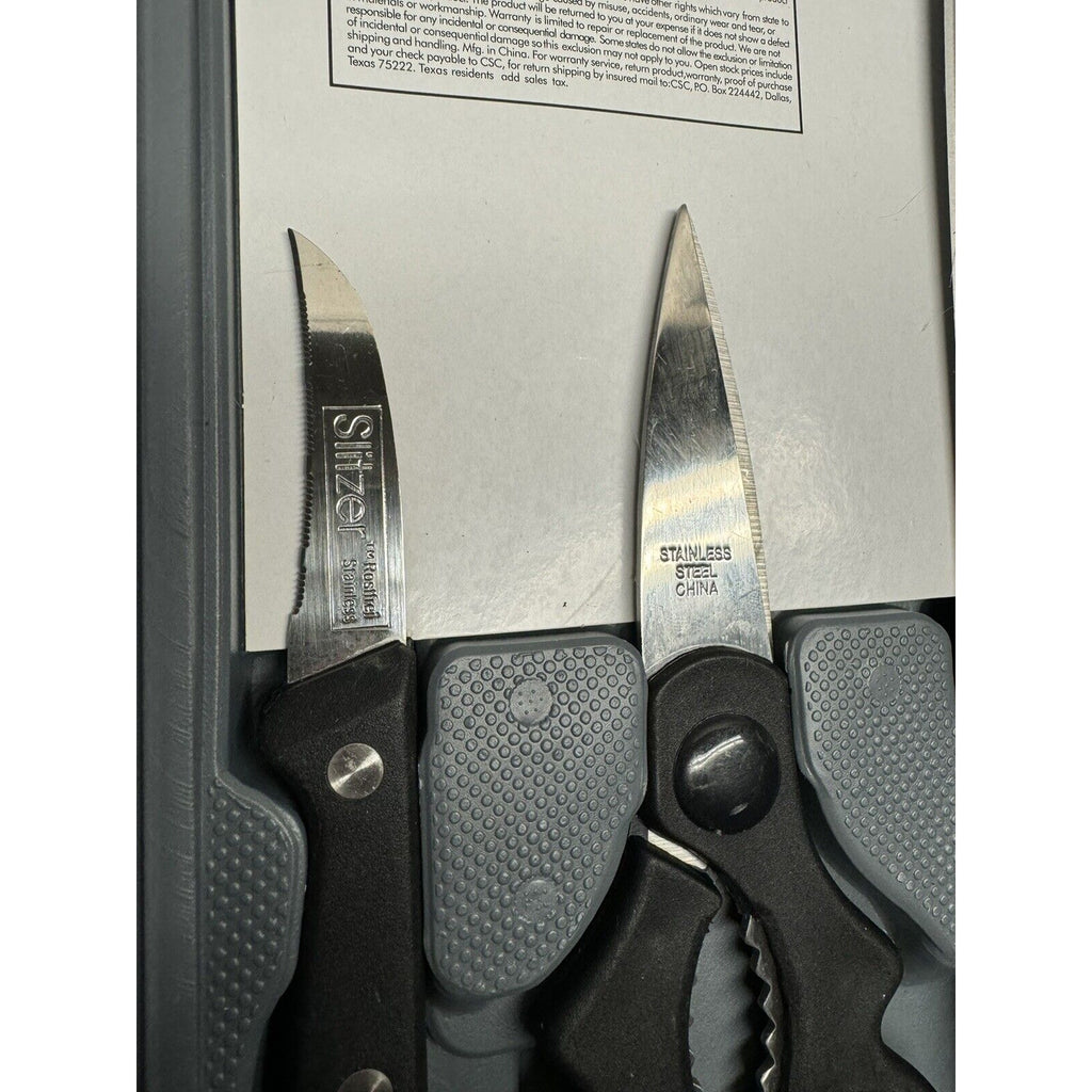 VINTAGE NOS SLITZER 13 Piece Professional German Cutlery Kitchen Knife Set