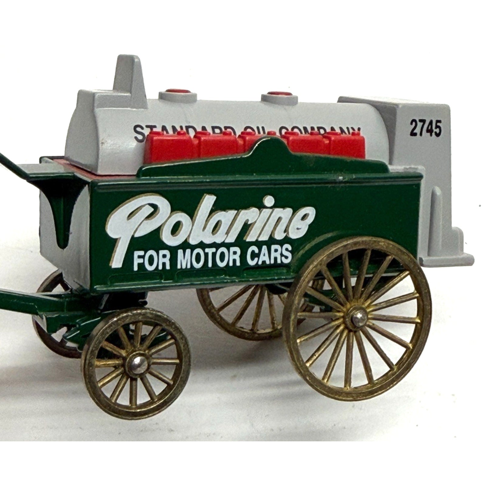 Vintage Lledo Chevron Standard Oil Polarine 2 Horse Drawn Delivery Tank Wagon