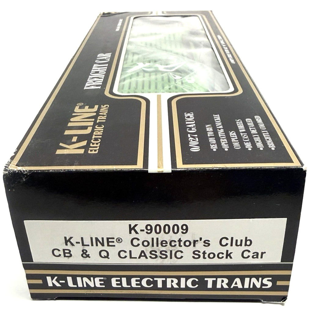 VTG NOS LIONEL K-Line K-90009 O Gauge CB&Q Collectors Club Classic Stock Car