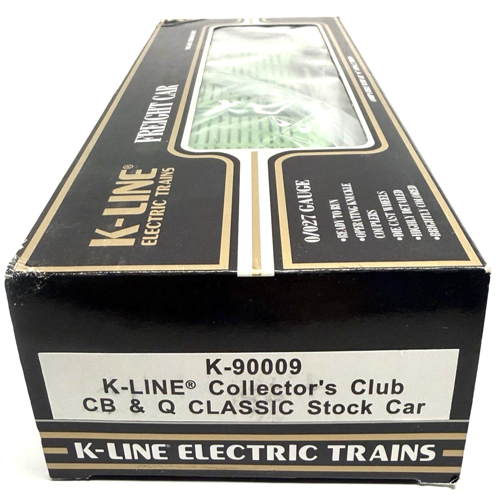 VTG NOS LIONEL K-Line K-90009 O Gauge CB&Q Collectors Club Classic Stock Car
