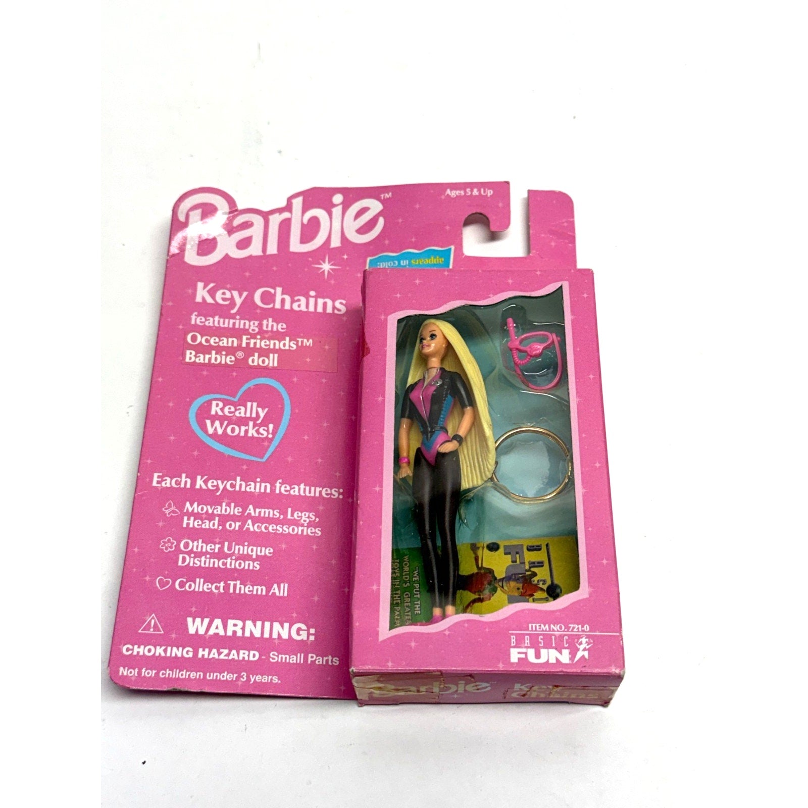 Vintage New 1996 Sealed Vintage Barbie Key Chain Ocean Friends