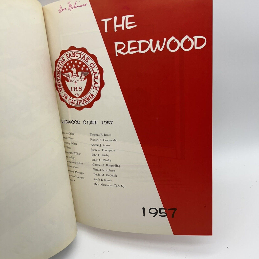 Vintage Yearbook Santa Clara California University Redwood 1957