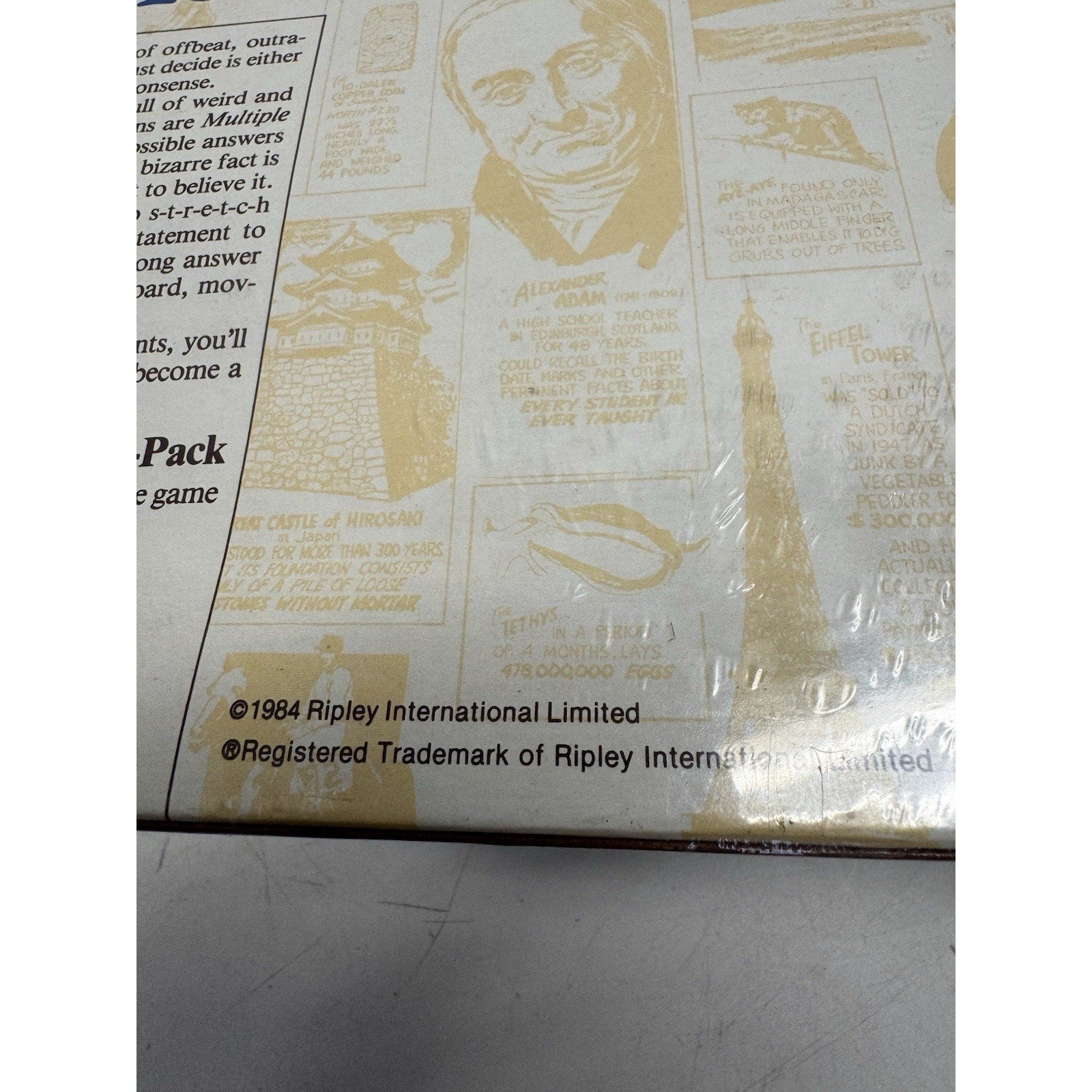 Vintage FACTORY SEALED 1984 Ripley's Believe It Or Not-Board Game