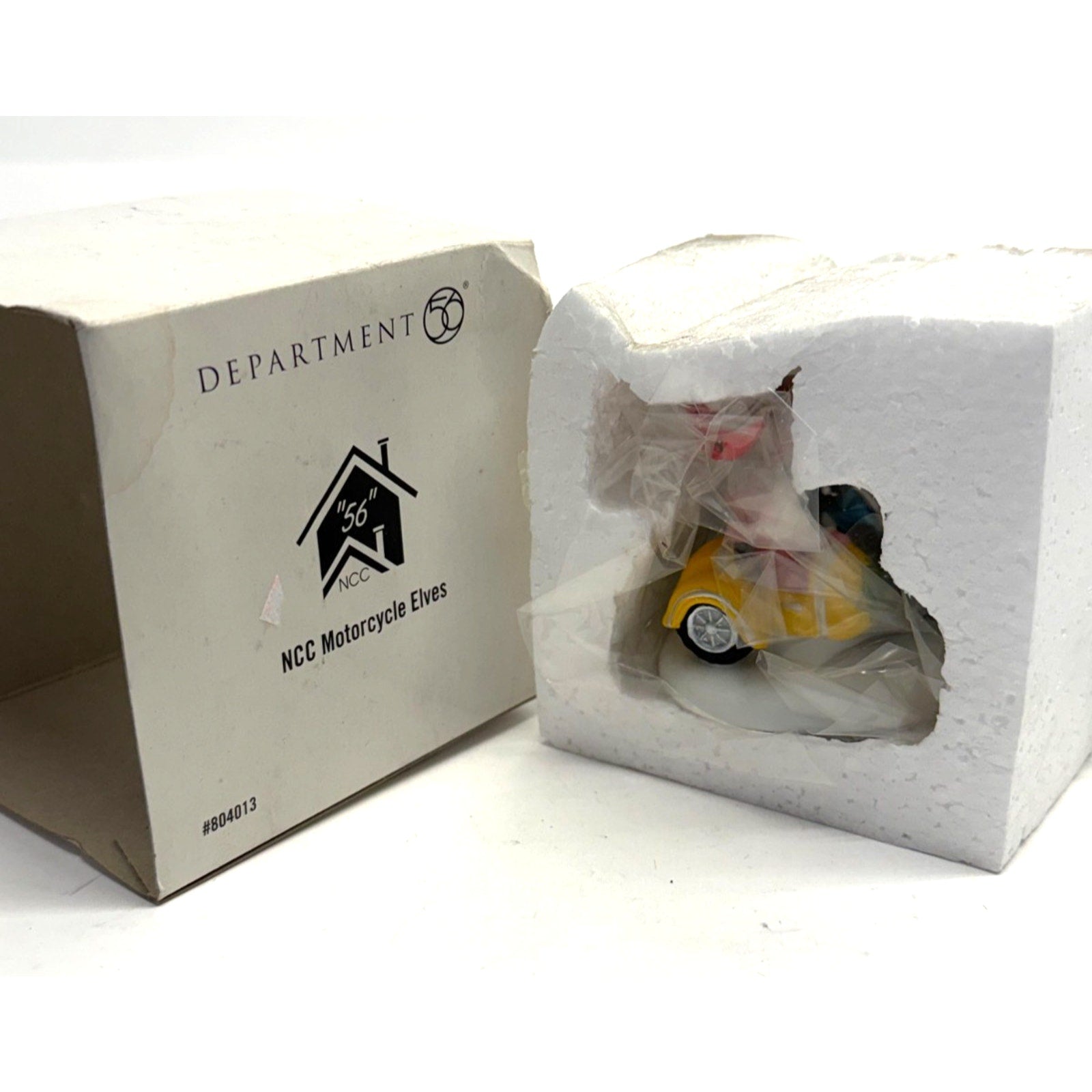 VTG NEW Dept 56 NCC Motorcycle Elves Christmas 2008 North Pole Series 804013