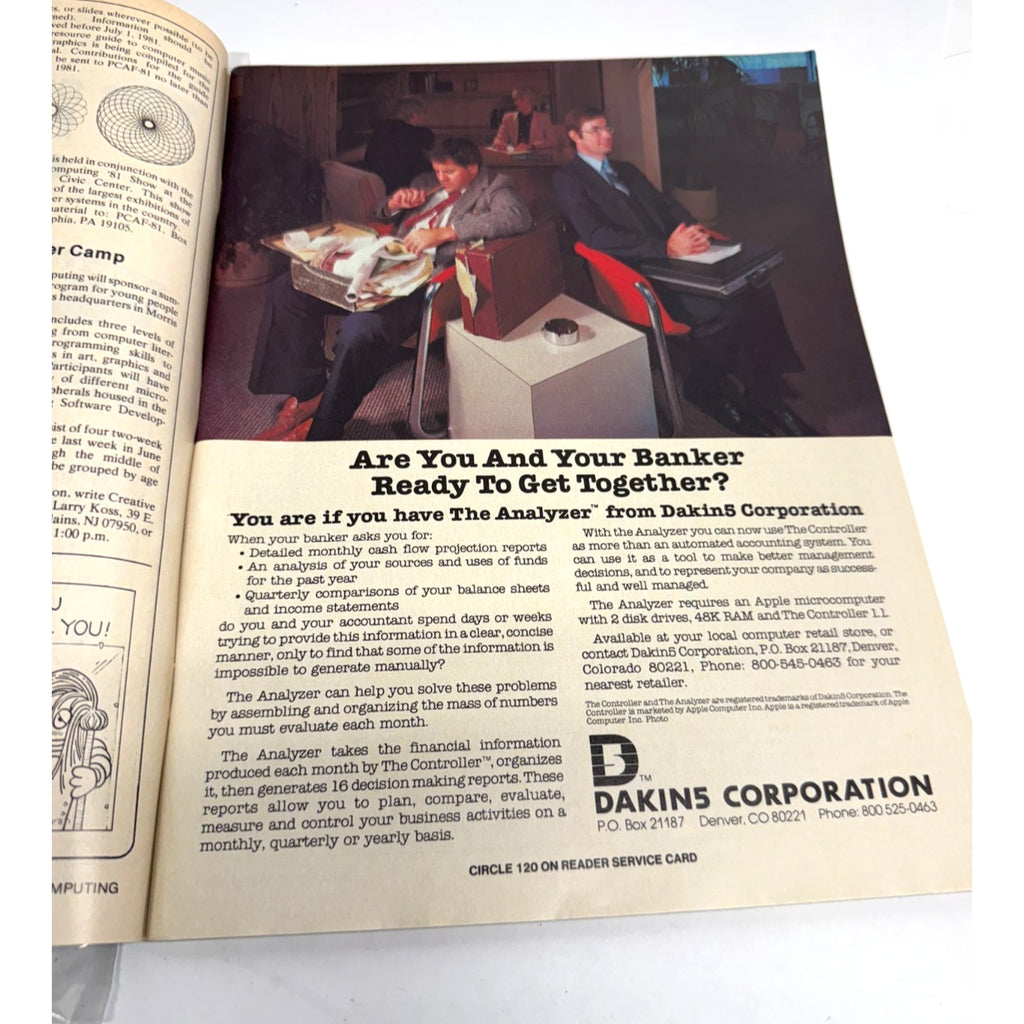 Vintage 1981 MAY CREATIVE COMPUTING MAGAZINE - FINANCE & BUSINESS FRONT COVER