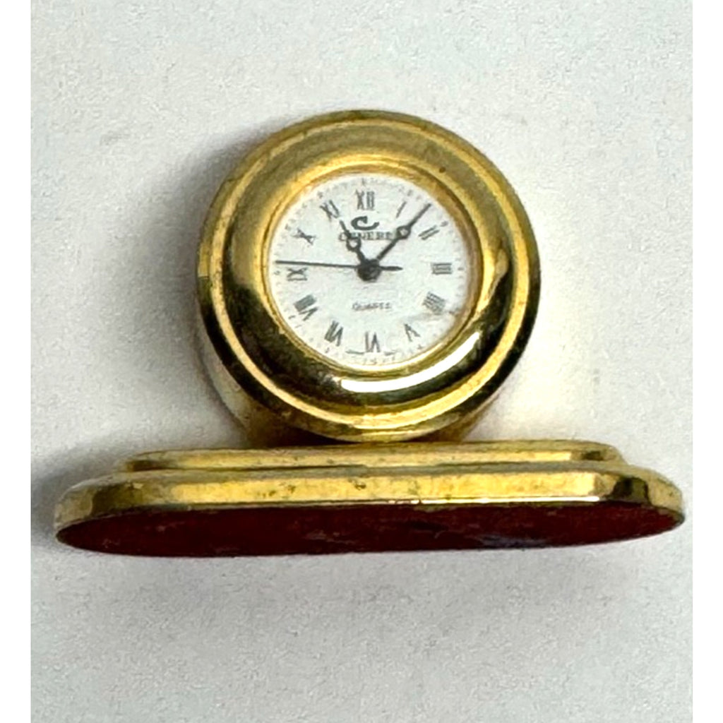 Vintage Cenere Miniature Brass Clock