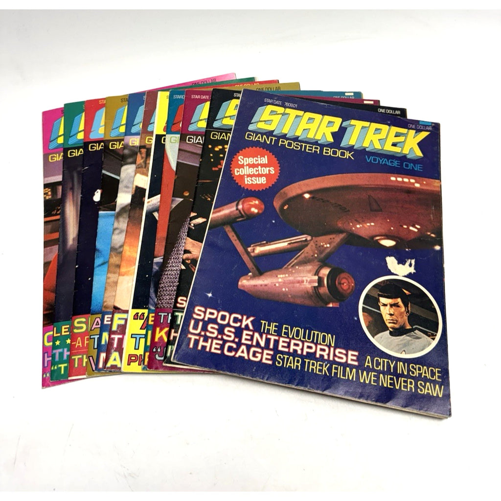 VINTAGE Lot of 11 Star Trek Giant Poster Book Voyages Poster Books