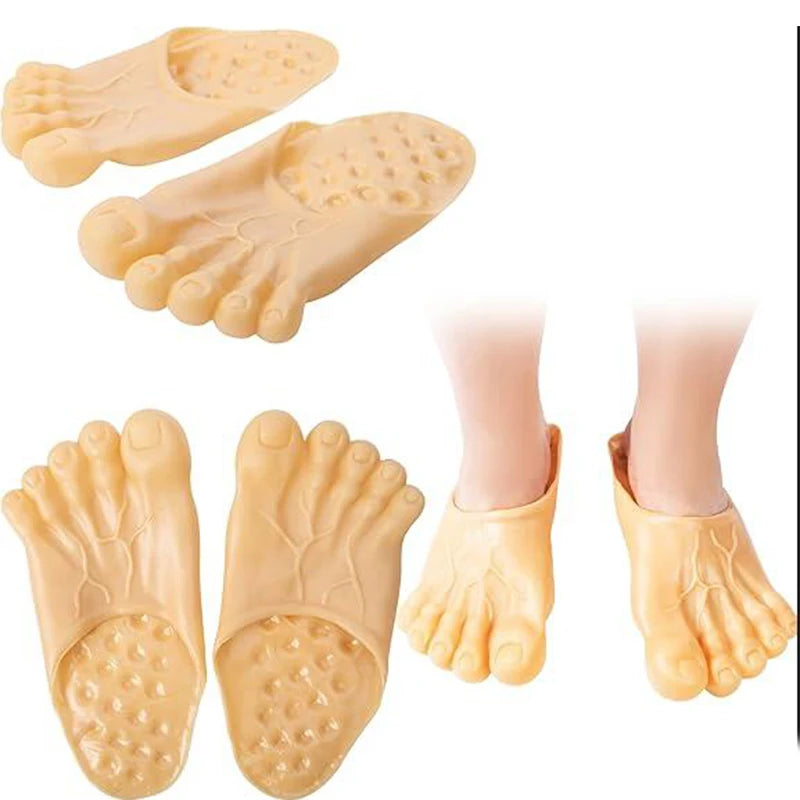 Step Into Fun with Our Hilarious Big Foot Slippers for Men and Women - Perfect for Pranks and Cozy Bathroom Wear!