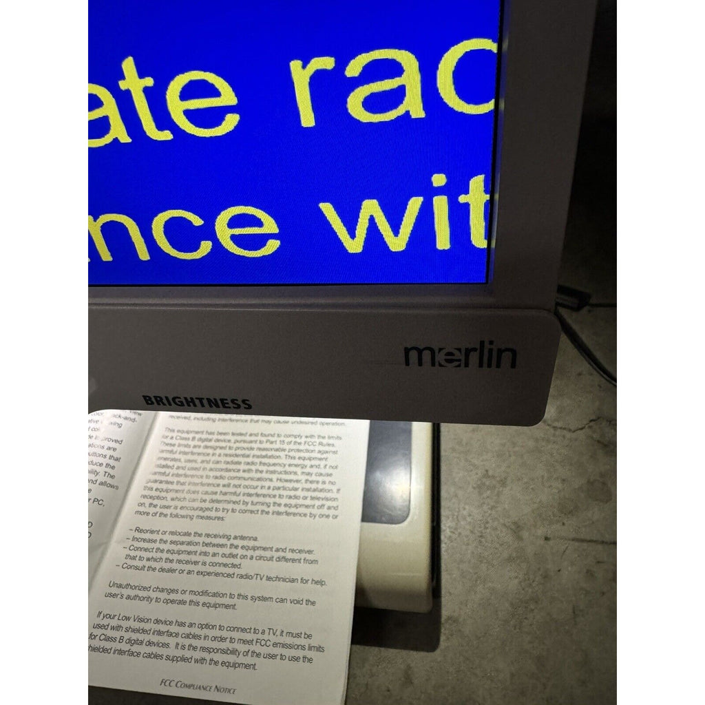 VINTAGE Enhanced Vision Merlin 19" LCD FLEX Low Vision Magnifier Reader 65X