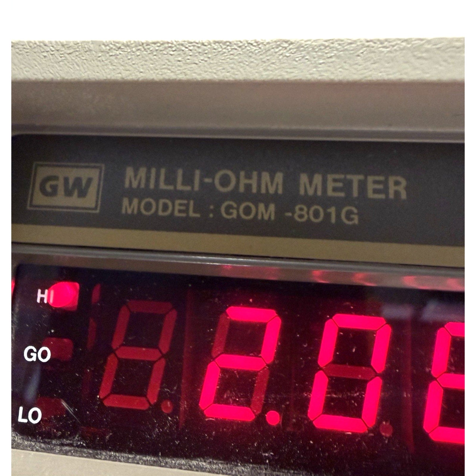 VINTAGE GW INSTEK GOM -801G MILLI-OHM METER WORKS!