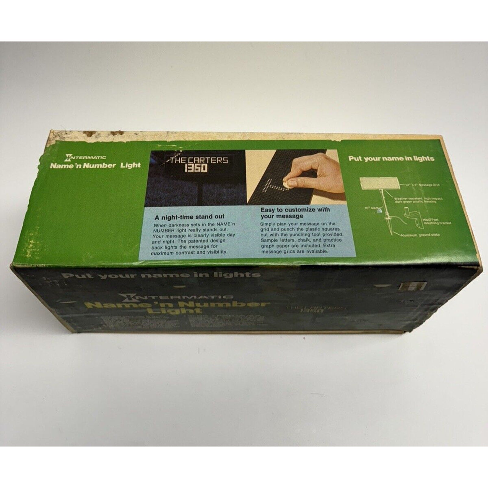 VINTAGE NOS Intermatic Name'n Number Light For Residential House Address HN-12