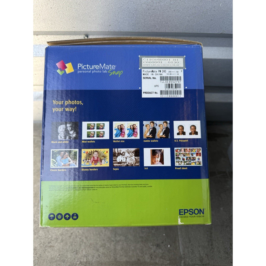 VINTAGE 2004 NOS Epson PictureMate PM 240 Photo Printer Portable Dash