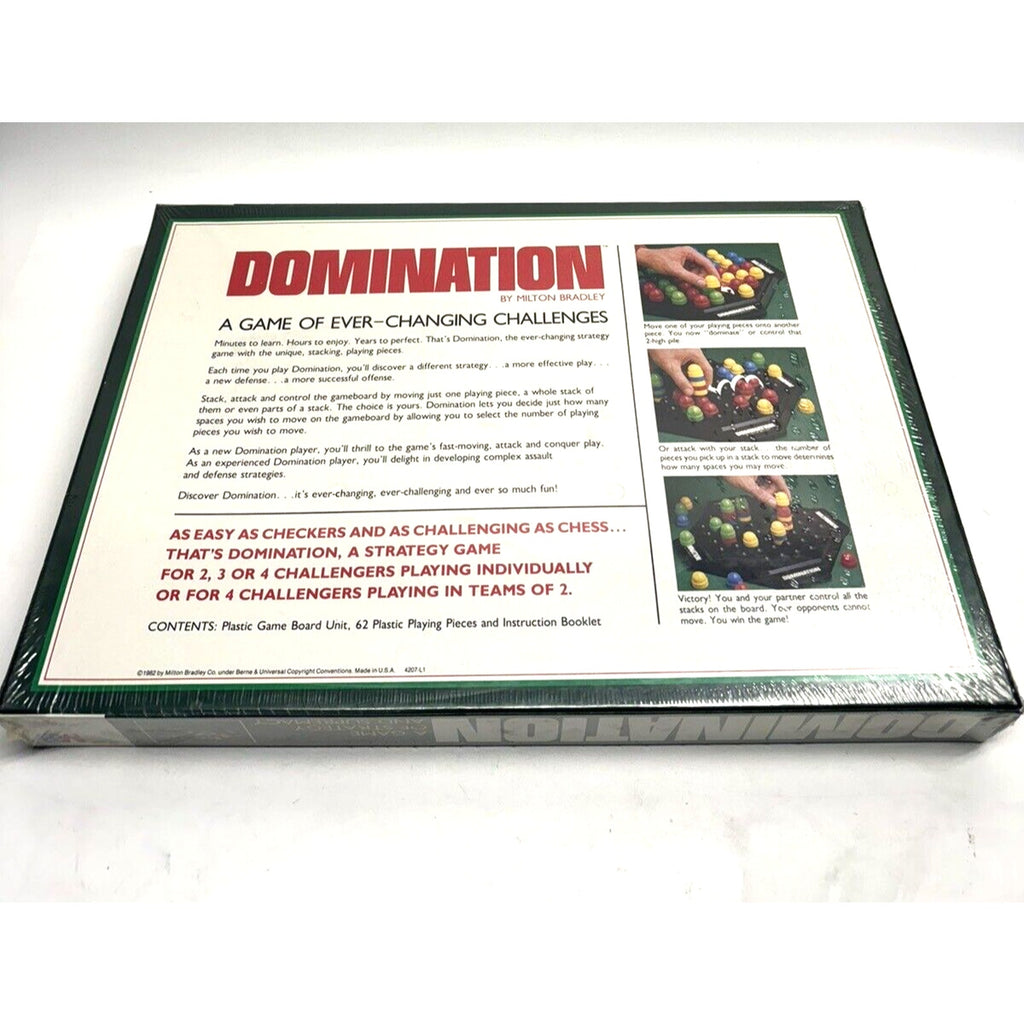 VINTAGE FACTORY SEALED RARE DOMINATION BOARD GAME MILTON BRADLEY MB '80s 4207