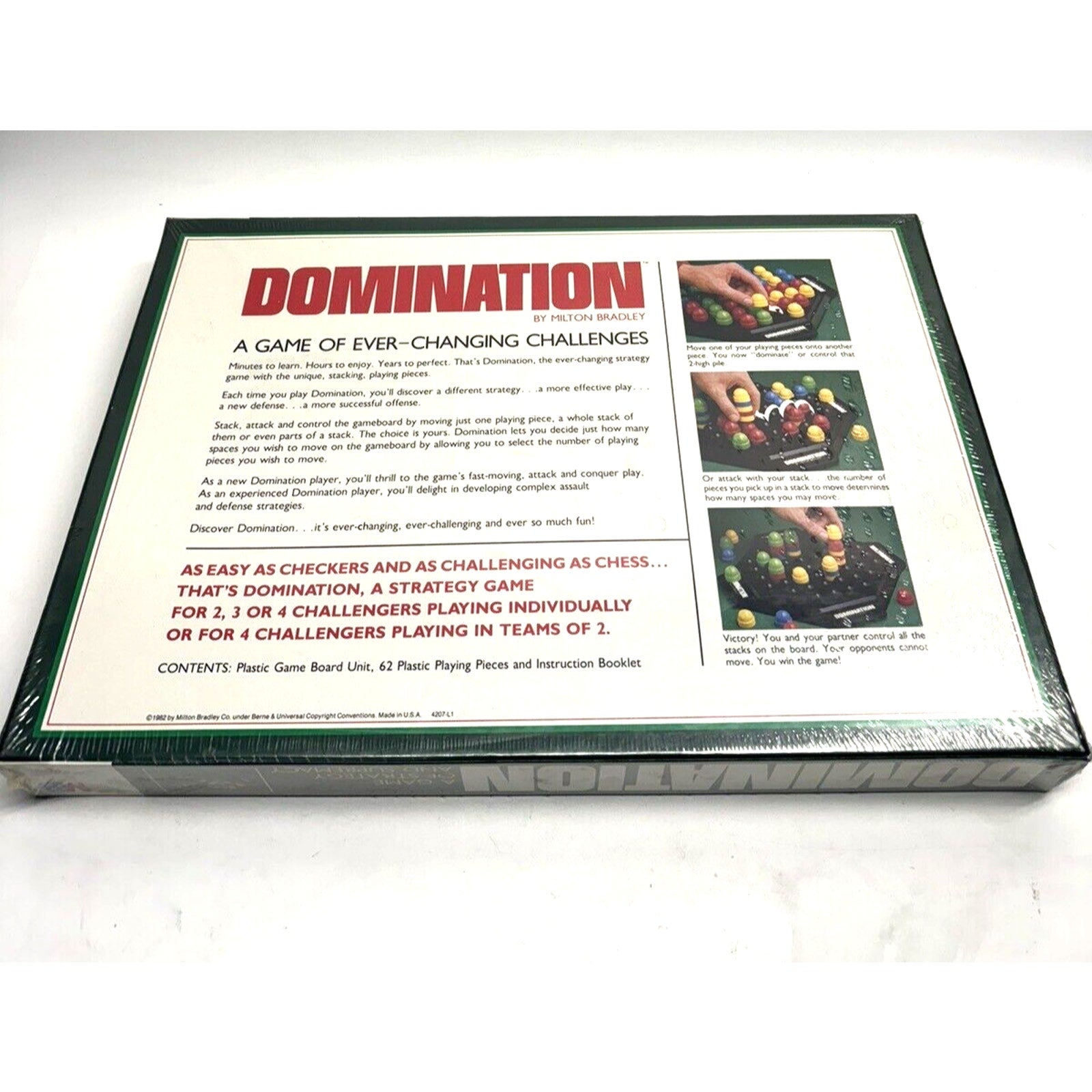VINTAGE FACTORY SEALED RARE DOMINATION BOARD GAME MILTON BRADLEY MB '80s 4207