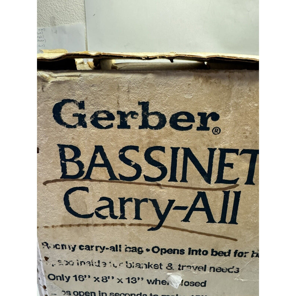 VINTAGE Rare Gerber Hankscraft Baby Carry-All Bassinet Crib Set Folds Bag 1970s