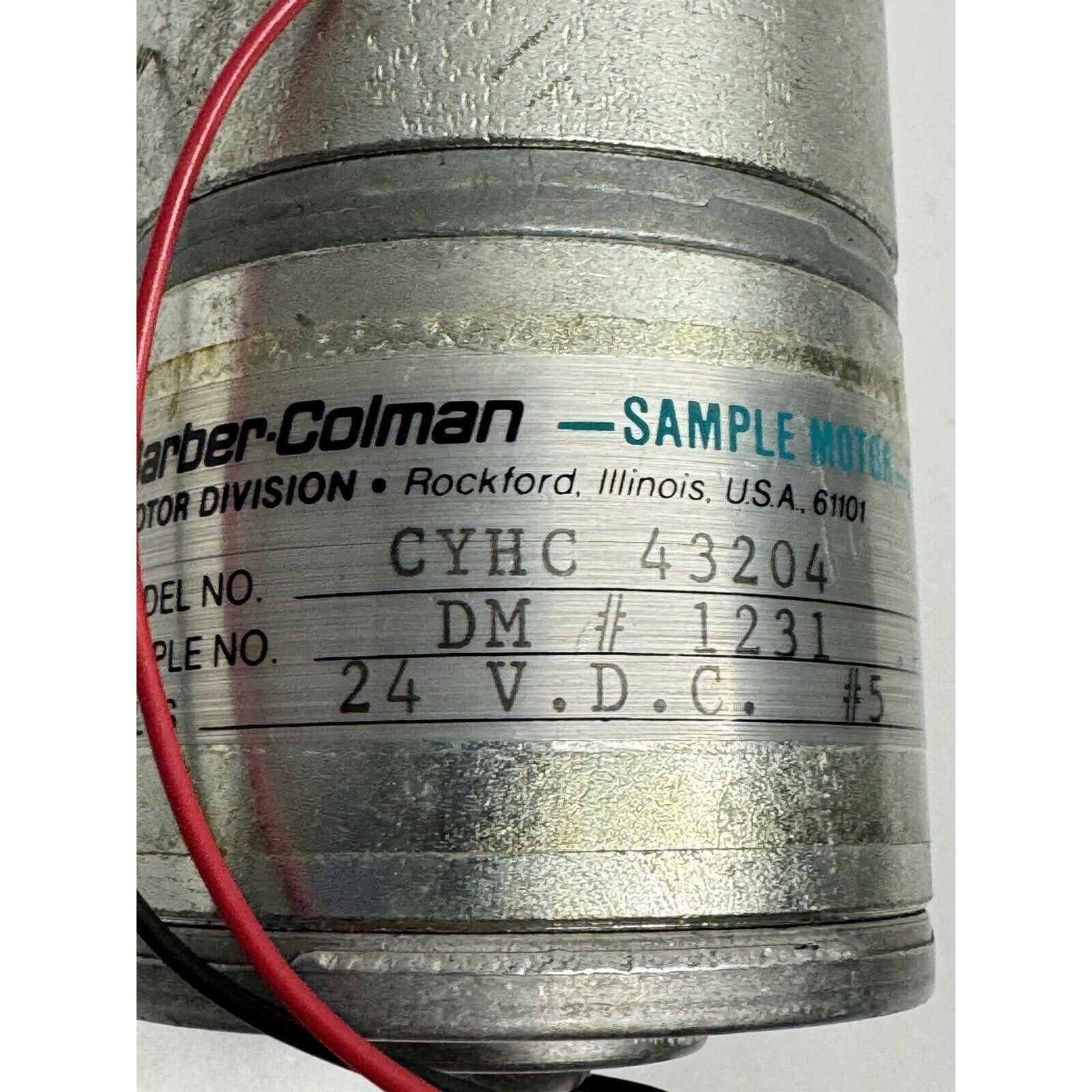 VINTAGE BARBER-COLMAN COMPANY CYHC-43204, MOTOR, 24VDC