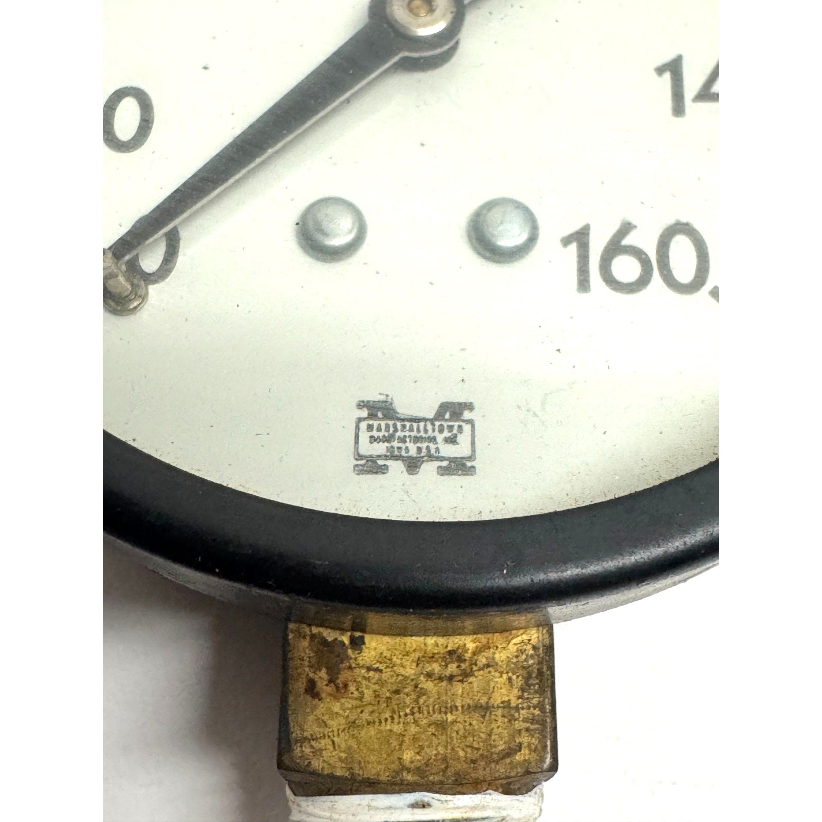 Vintage Marsh Instrument Co Pressure Gauge Black