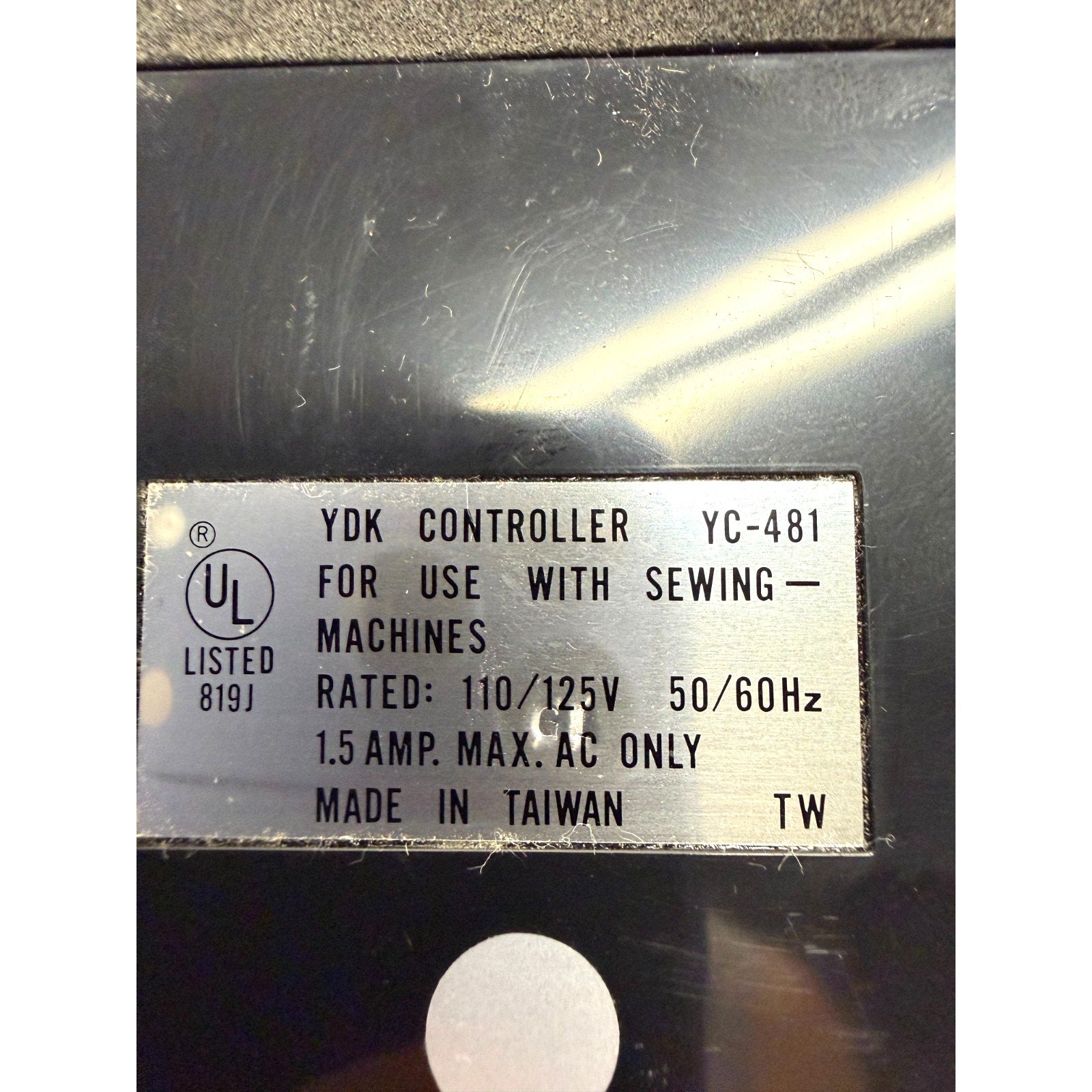 Vintage YDK Electronic YC-418E for Elan Sewing Machine Foot Pedal
