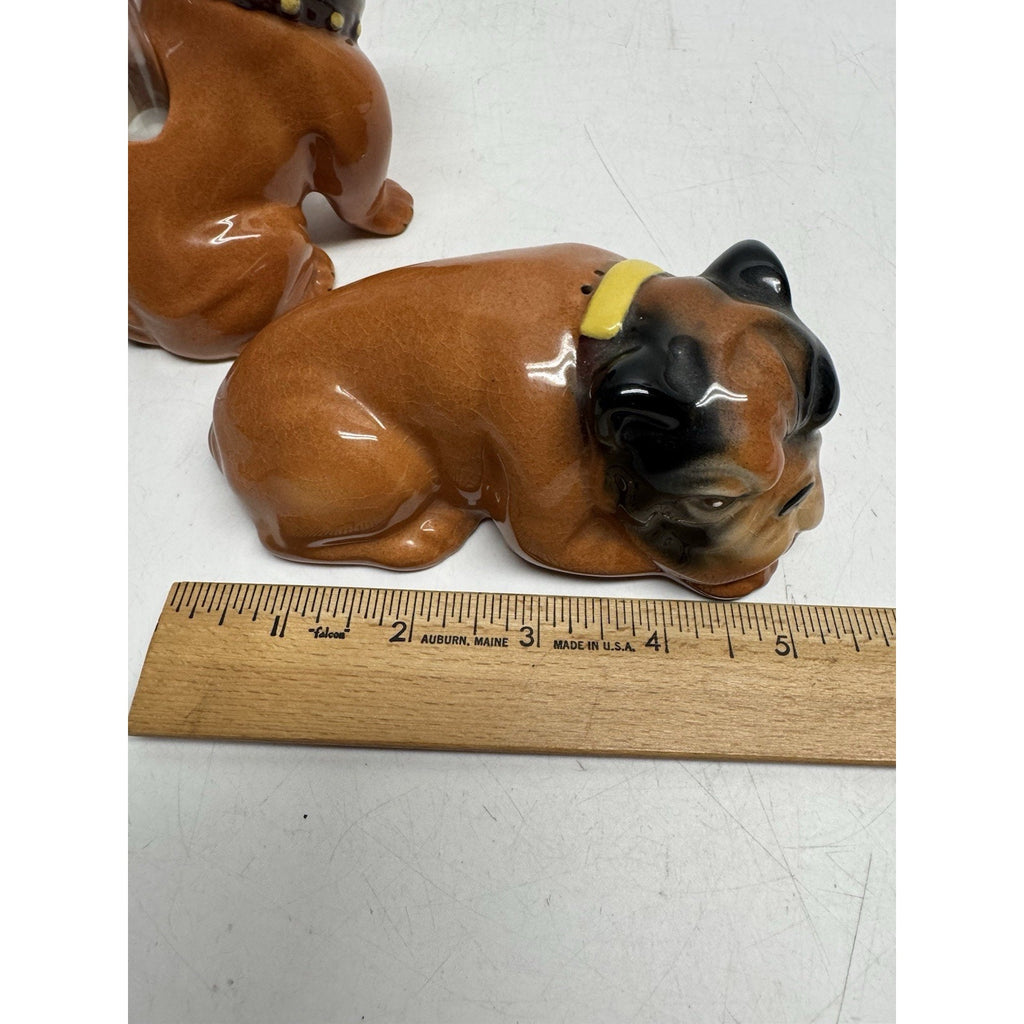 VINTAGE Lot of 3 Marston Mack Bull Dog Salt Pepper Shakers Ceramic California