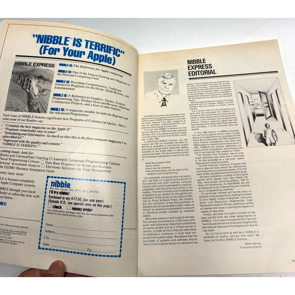 VTG Nibble Express VolumeI 1 Softcover Book Apple Mac Computer Programs