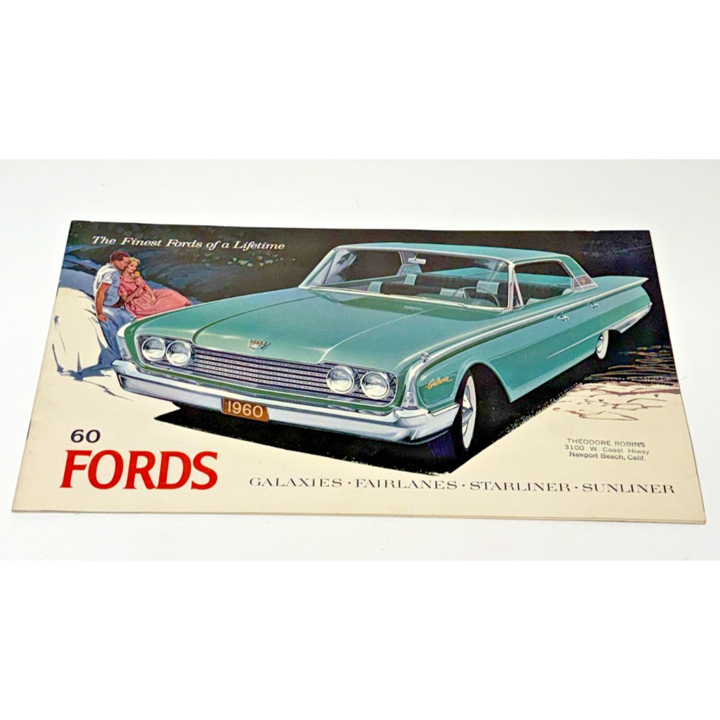 Vintage 1960 Ford Car Sales Brochure Galaxie Fairlane Starliner Sunliner