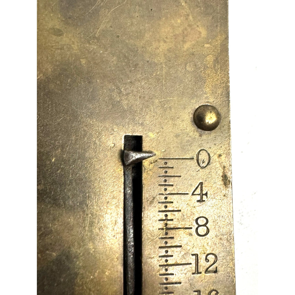 ANTIQUE MORTON'S BALANCE NO. 2 BRASS HANGING SCALE WEIGHS UP TO 24 POUNDS