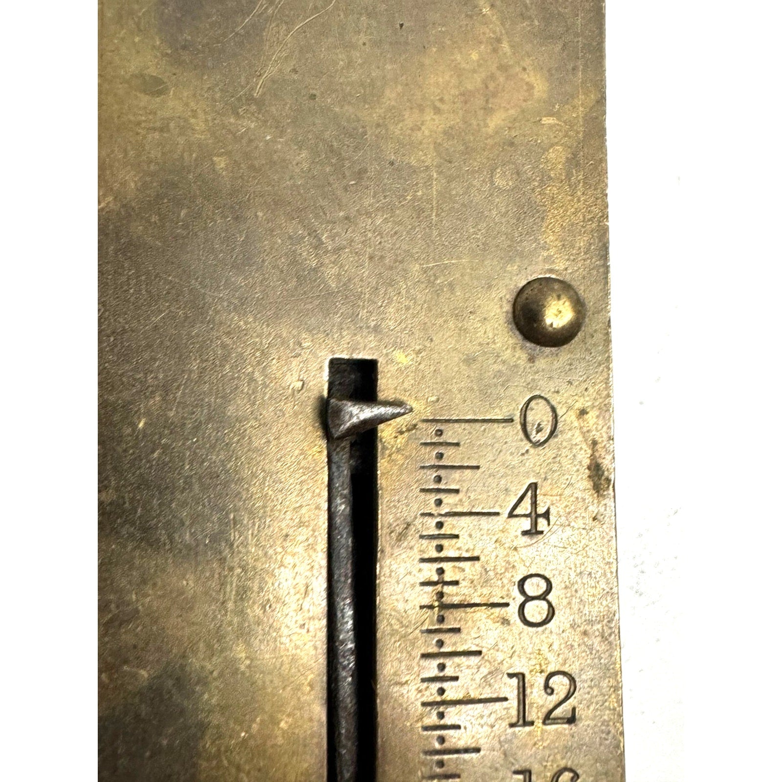 ANTIQUE MORTON'S BALANCE NO. 2 BRASS HANGING SCALE WEIGHS UP TO 24 POUNDS