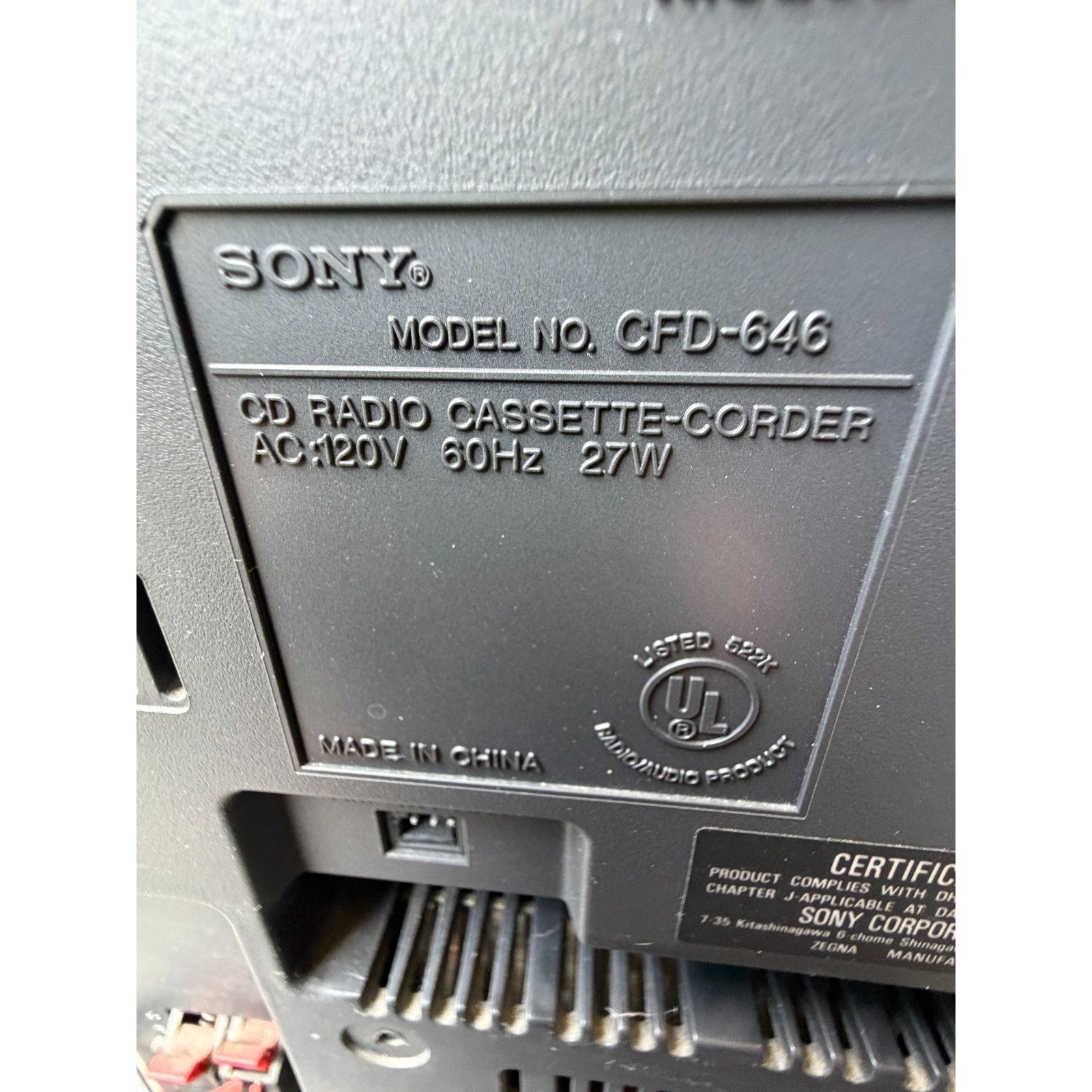 VINTAGE Sony CFD-646 Boombox 3 CD Cassette AM/FM Radio - CD & TAPE WORKS!