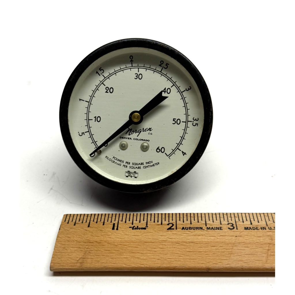 Vintage Marshalltown Instruments Vacuum Gauger 0-60 Pressure Meter