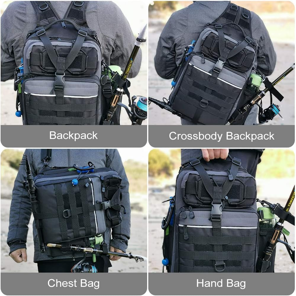 Ultimate Outdoor Tackle Bag - Spacious Water-Resistant Fishing Backpack for Adventurers