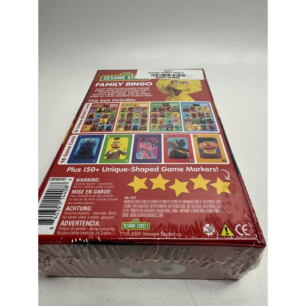 VINTAGE FACTORY SEALED 123 Sesame Street Family Bingo Game Aquarius Images