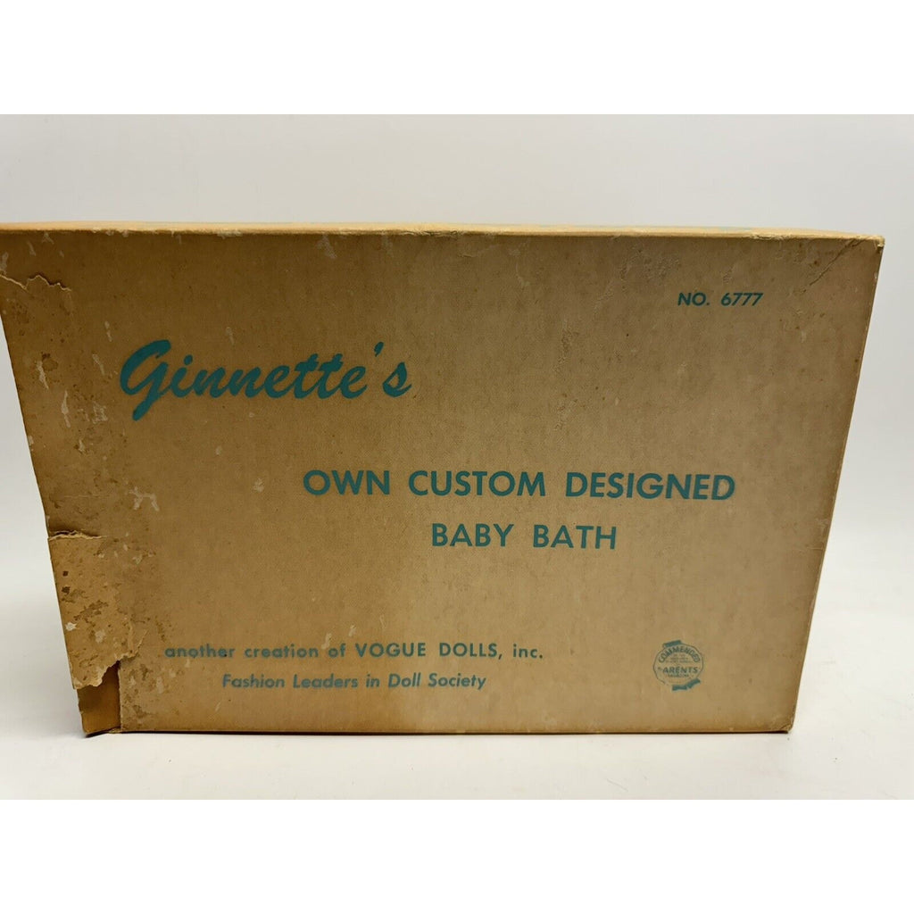 Vintage RARE 11" Ginnette Baby Doll Baby Bath Model 6777 w/Box