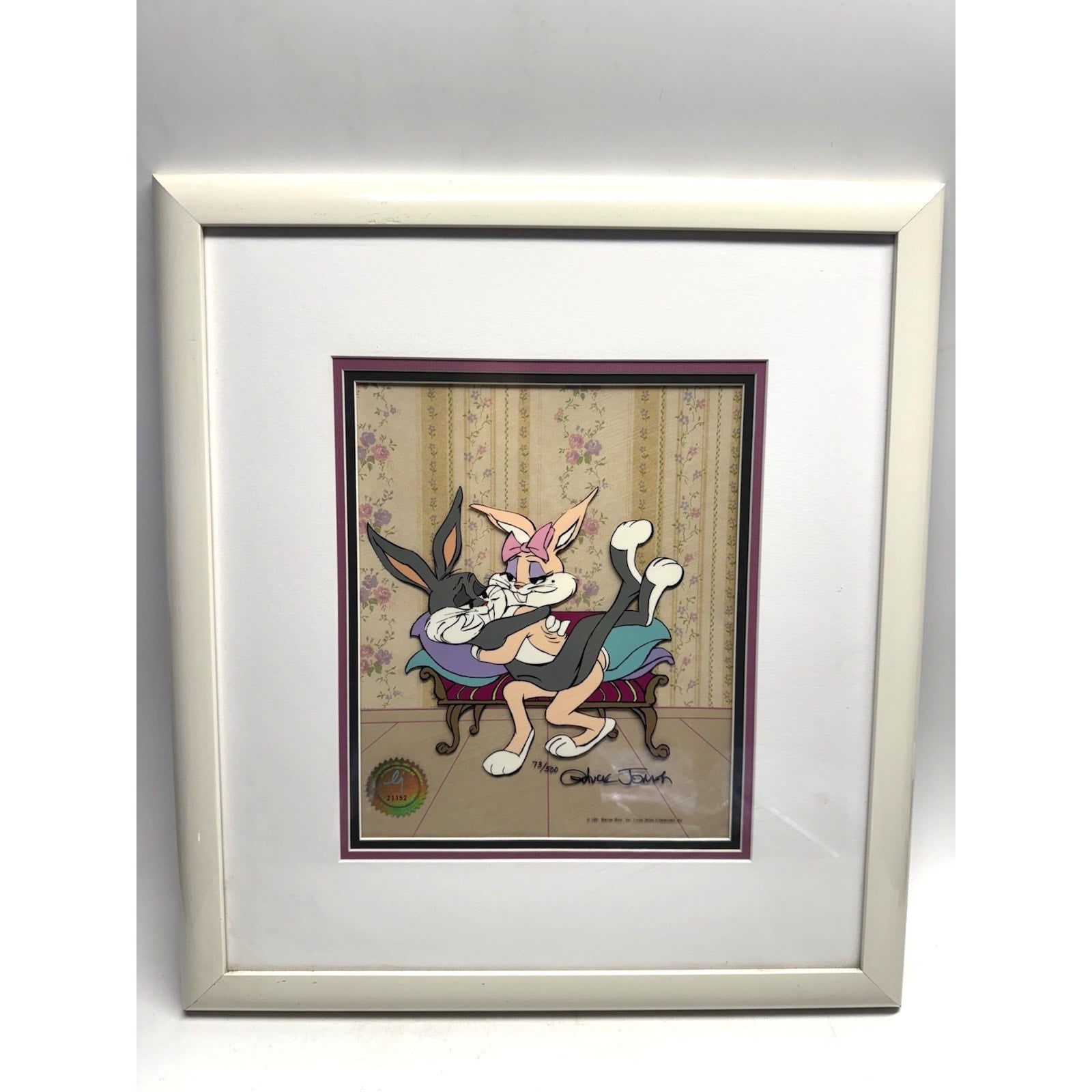 VTG Limited Edition Bugs Bunny And Honey LE Animation Cel Chuck Jones Signed