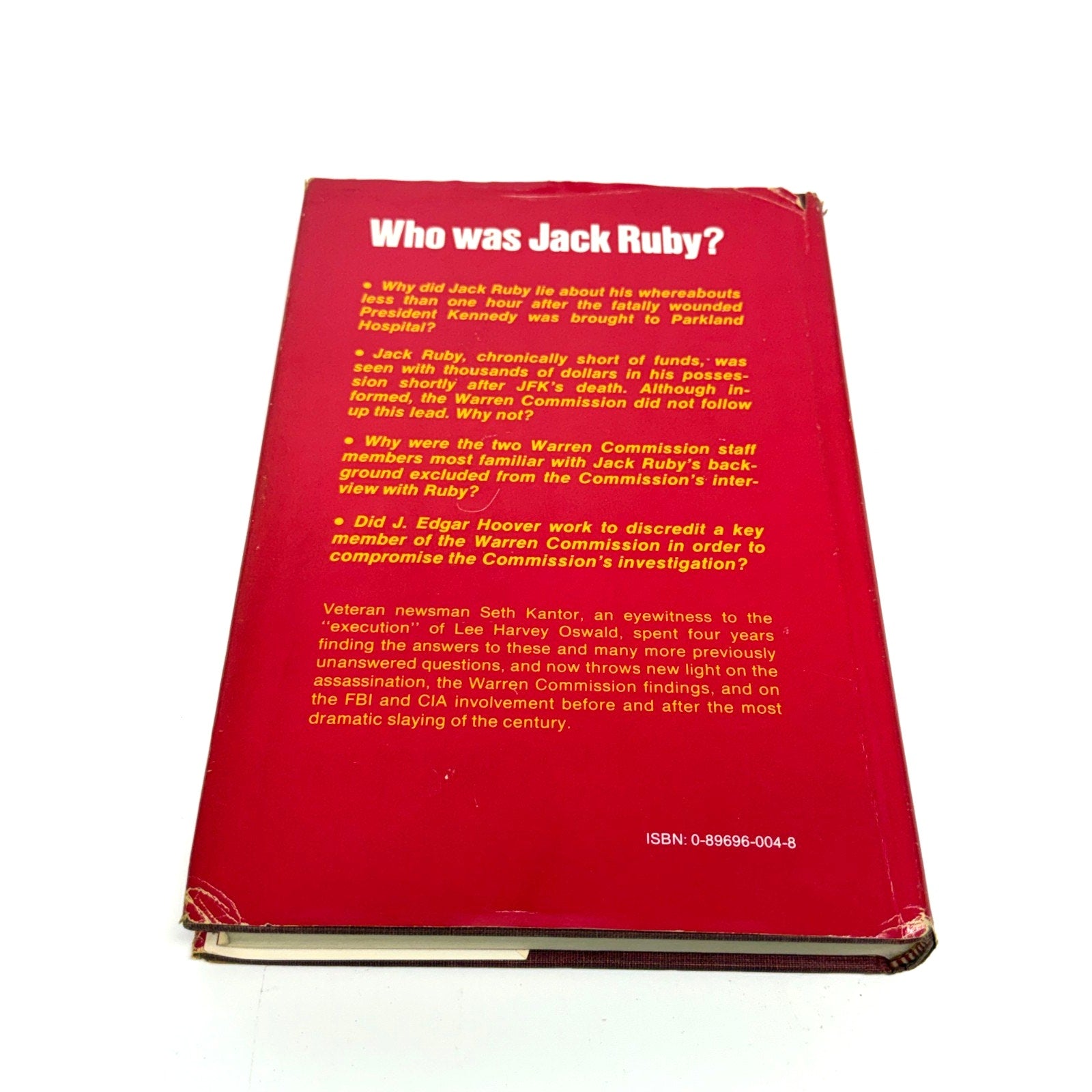 Vintage Who Was Jack Ruby? Seth Kantor 1978 Hardcover JFK Assassination Book