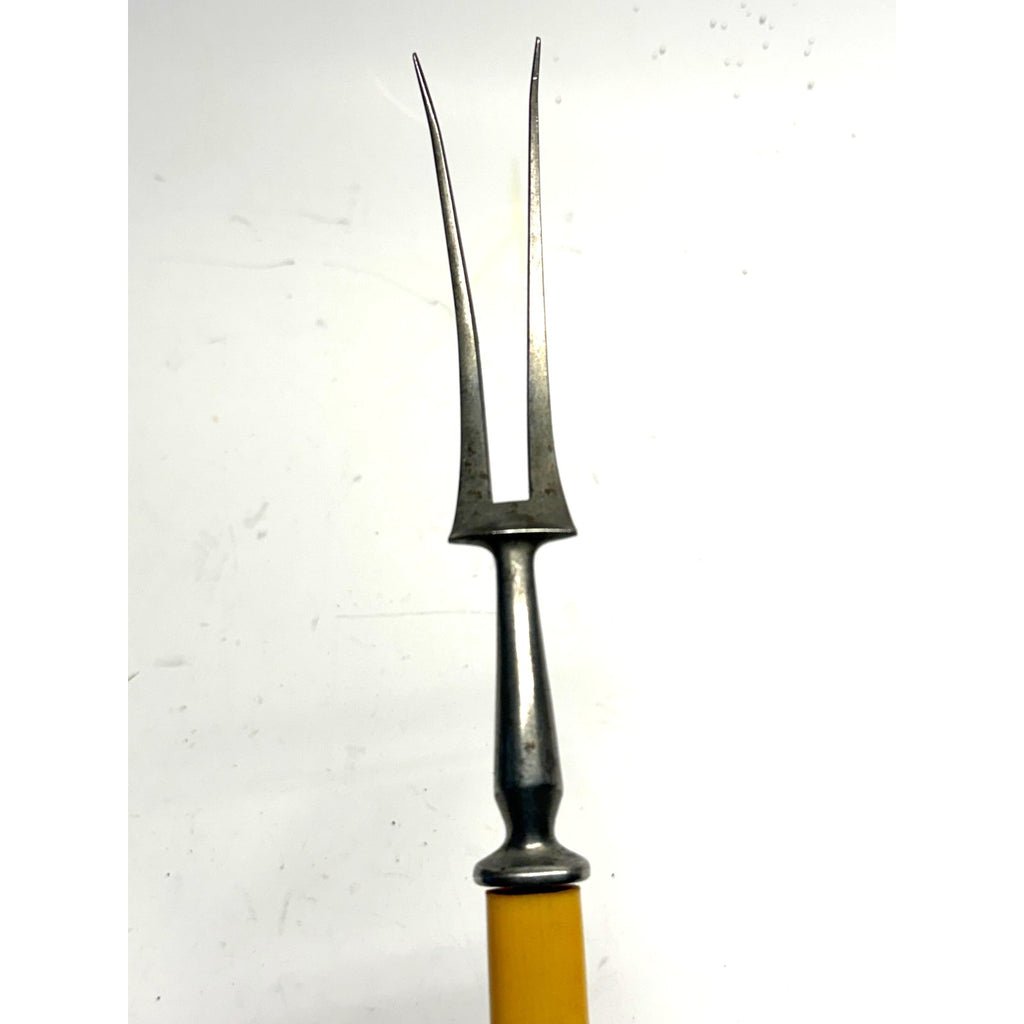 Vintage '20's Kickstand Serving Fork with Trim & Bakelite Handle 10"
