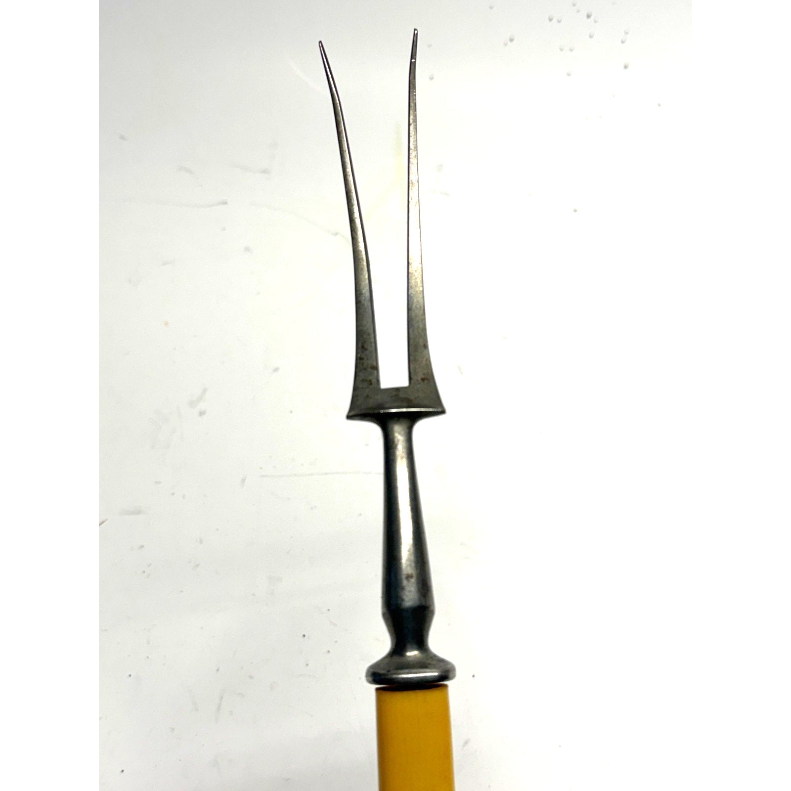 Vintage '20's Kickstand Serving Fork with Trim & Bakelite Handle 10"
