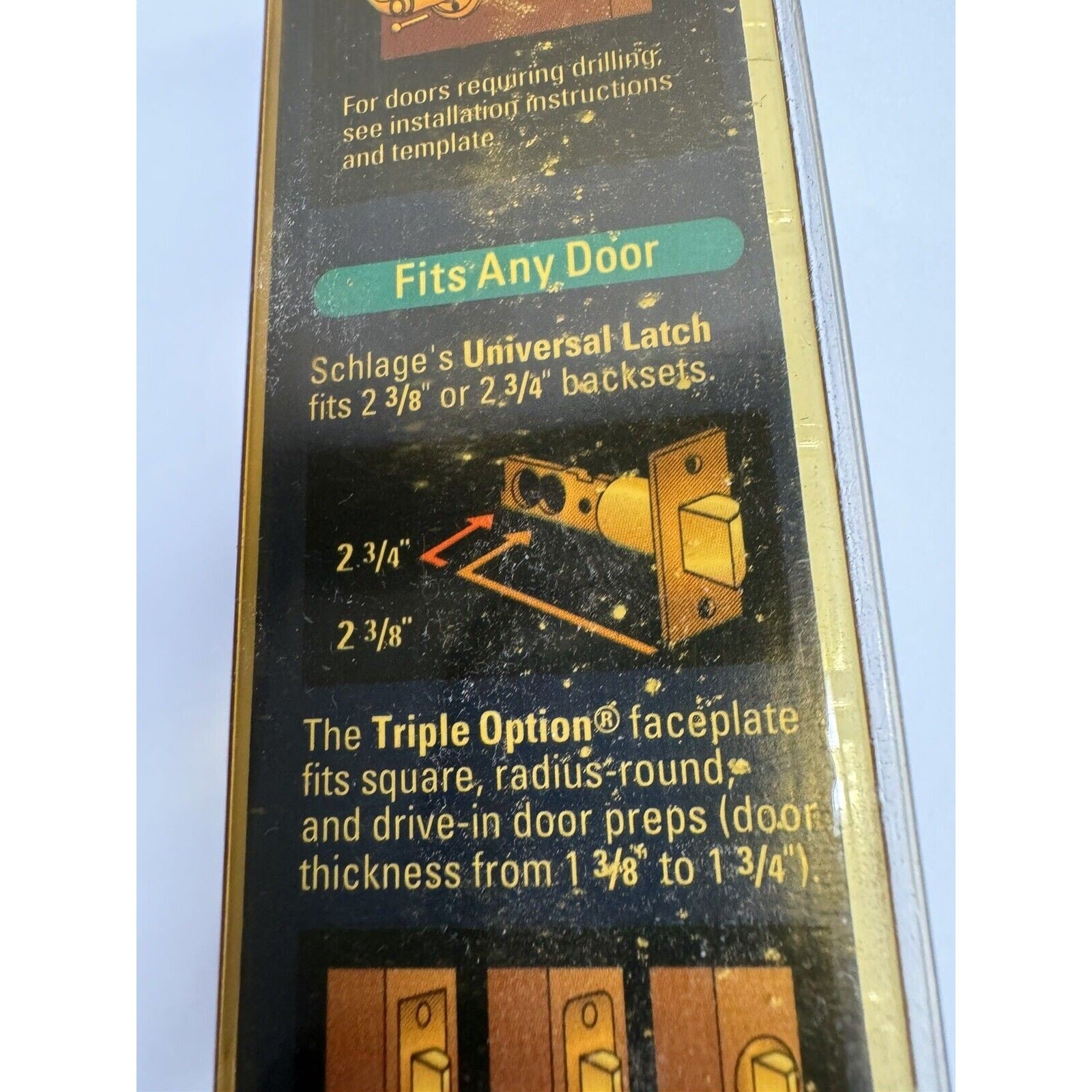VINTAGE FACTORY SEALED SCHLAGE BED & BATH LOCKING DOOR KNOB SET P513-503