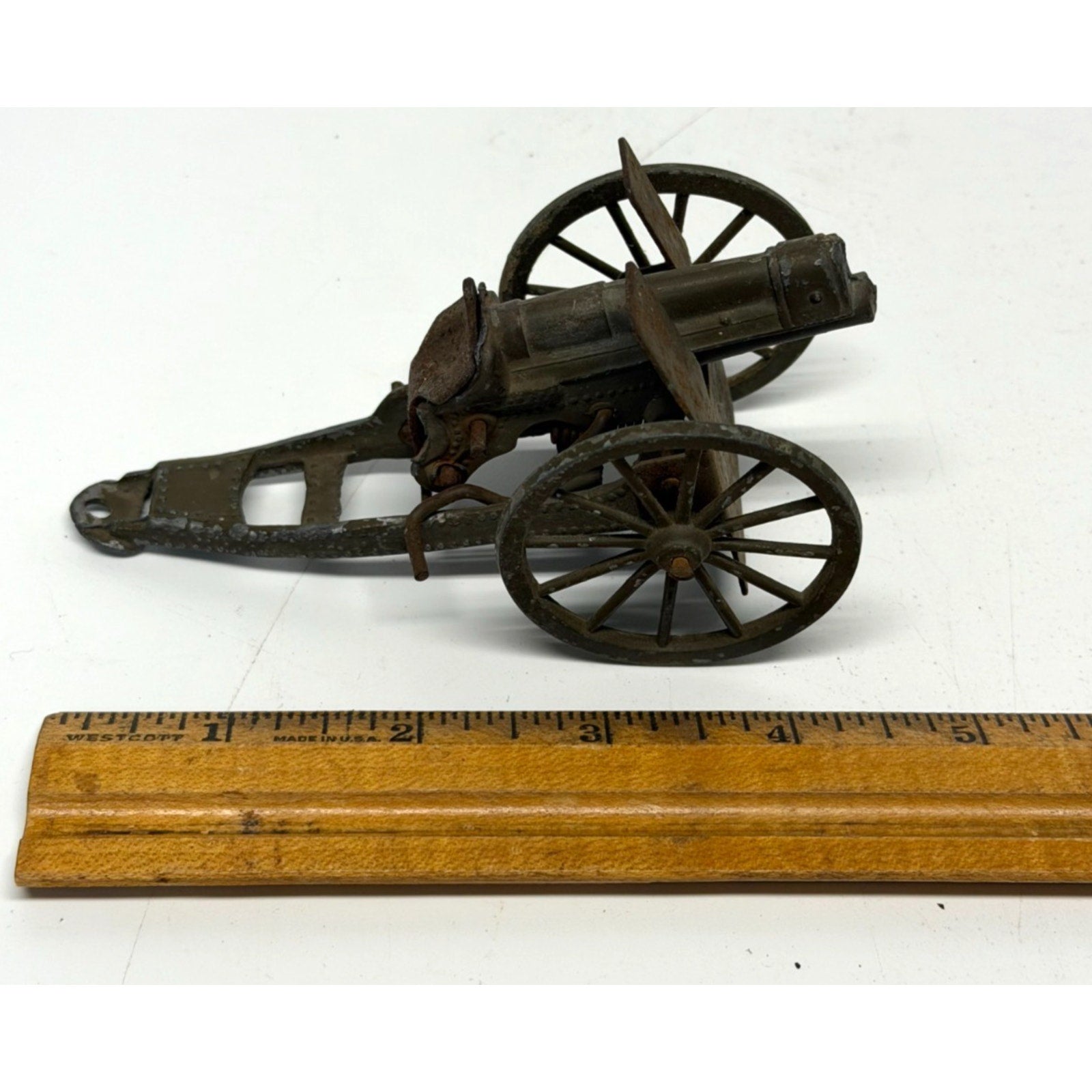 Vintage Britains Ltd 1201 Royal Artillery Gun Diecast Toy Cannon Metal Soldier