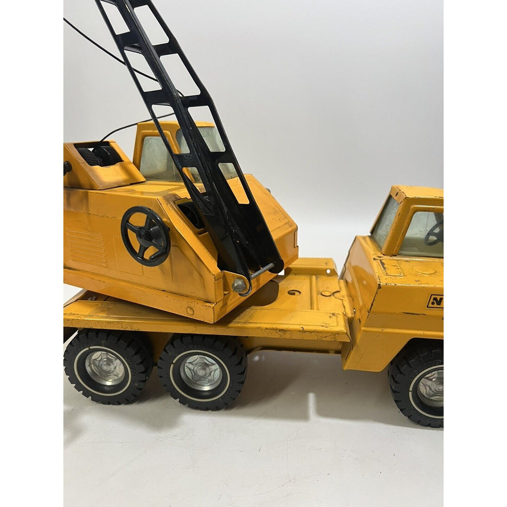 VINTAGE NYLINT PRESSED STEEL JUMBO MICHIGAN CRANE AIR BRAKES TRUCK SHOVEL METAL
