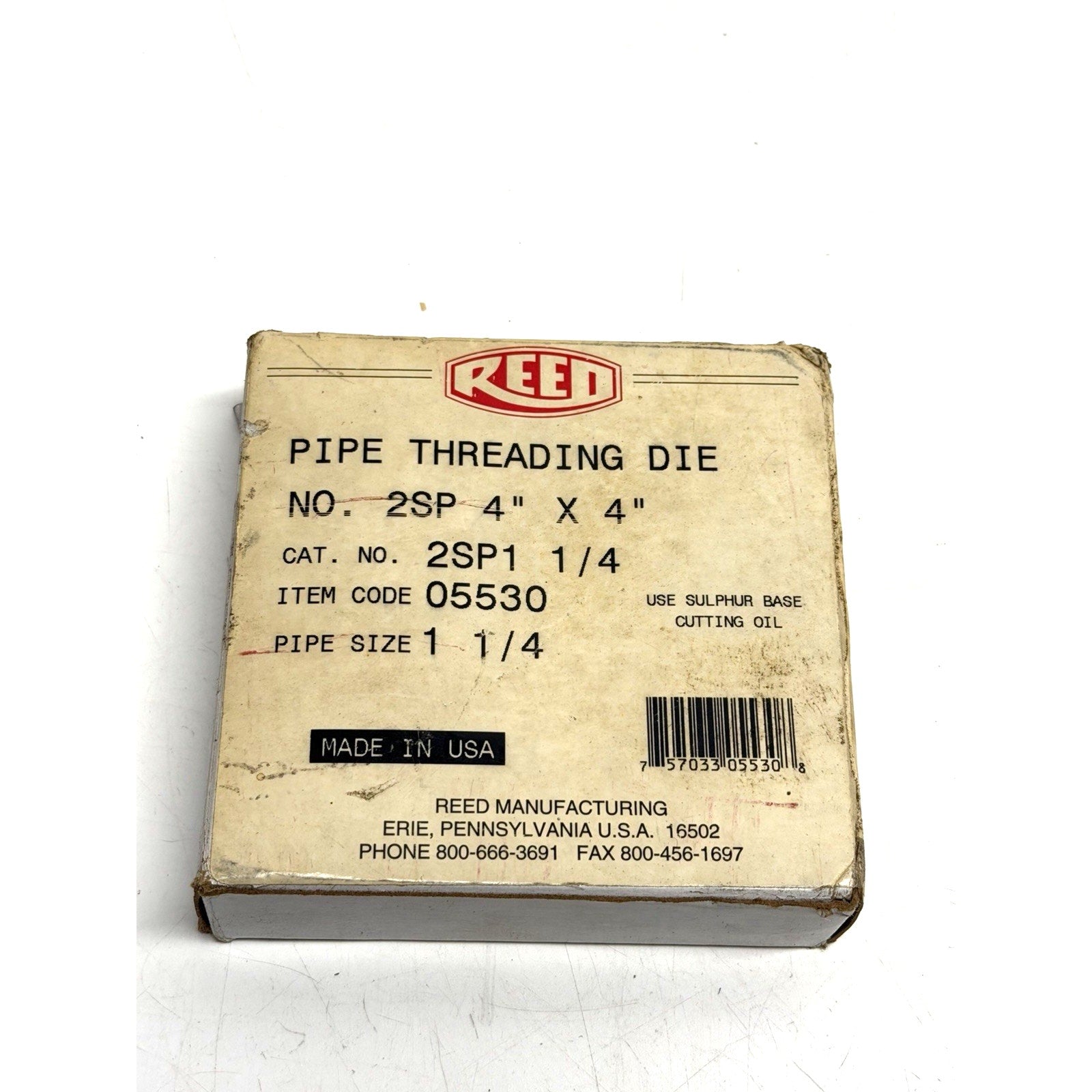 VINTAGE FACTORY SEALED Reed 425p 4" X4" 2SP 1/4" code 05530 1 1/4" NPT