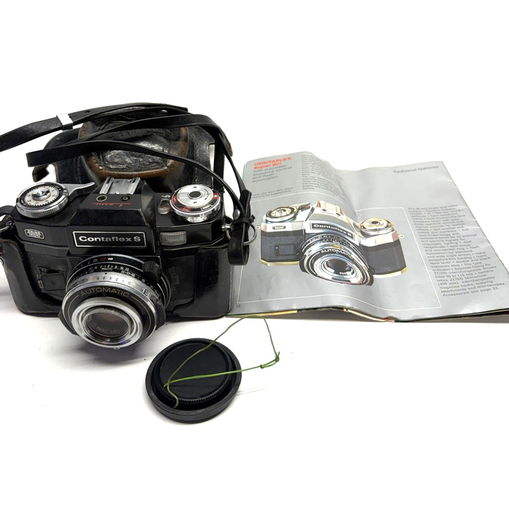 Vintage Contaflex S Automatic Black with 50mm f2.8 Tessar Made In Germany