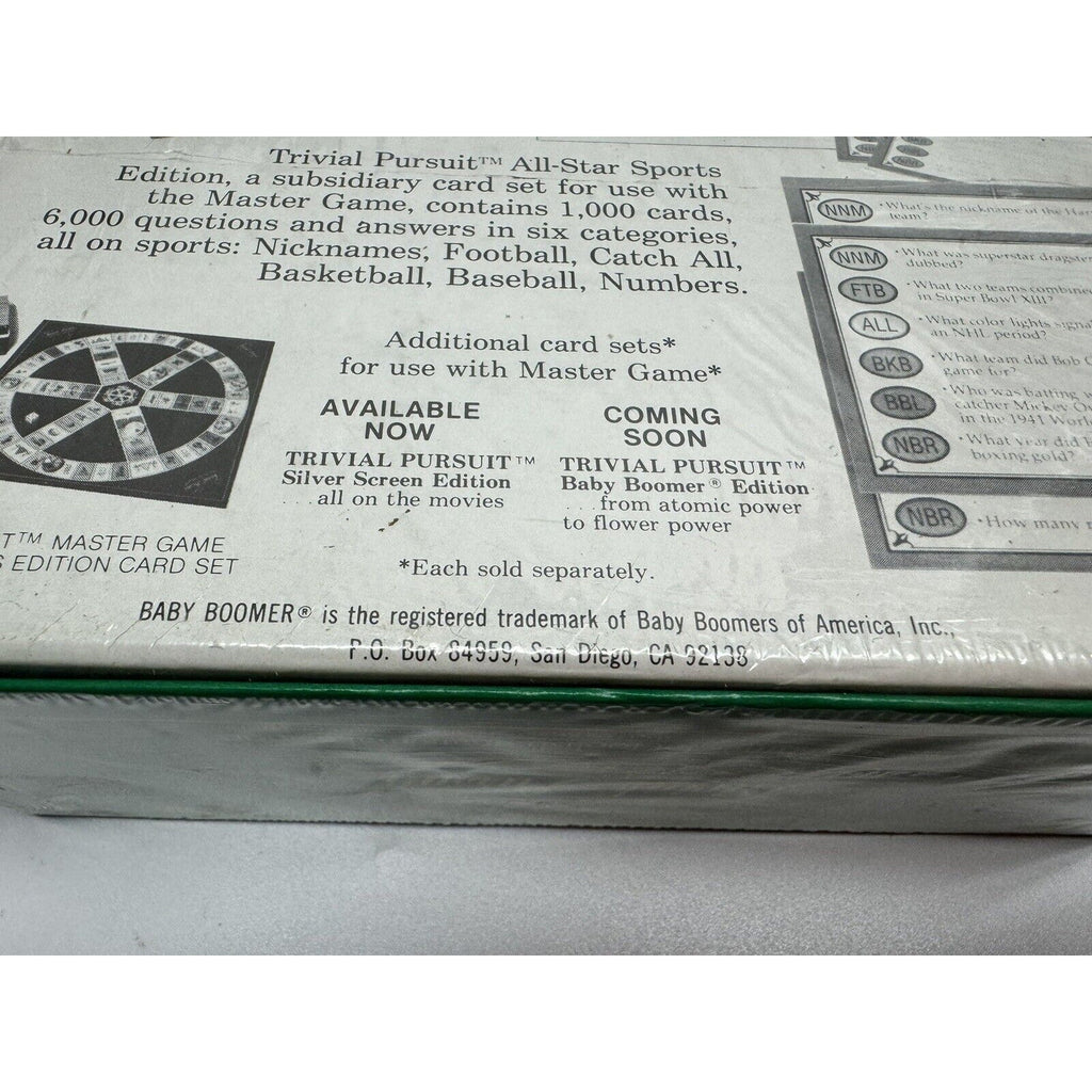 VINTAGE SEALED Trivial Pursuit All-Star Sports Edition Game & Baby Boomer Game