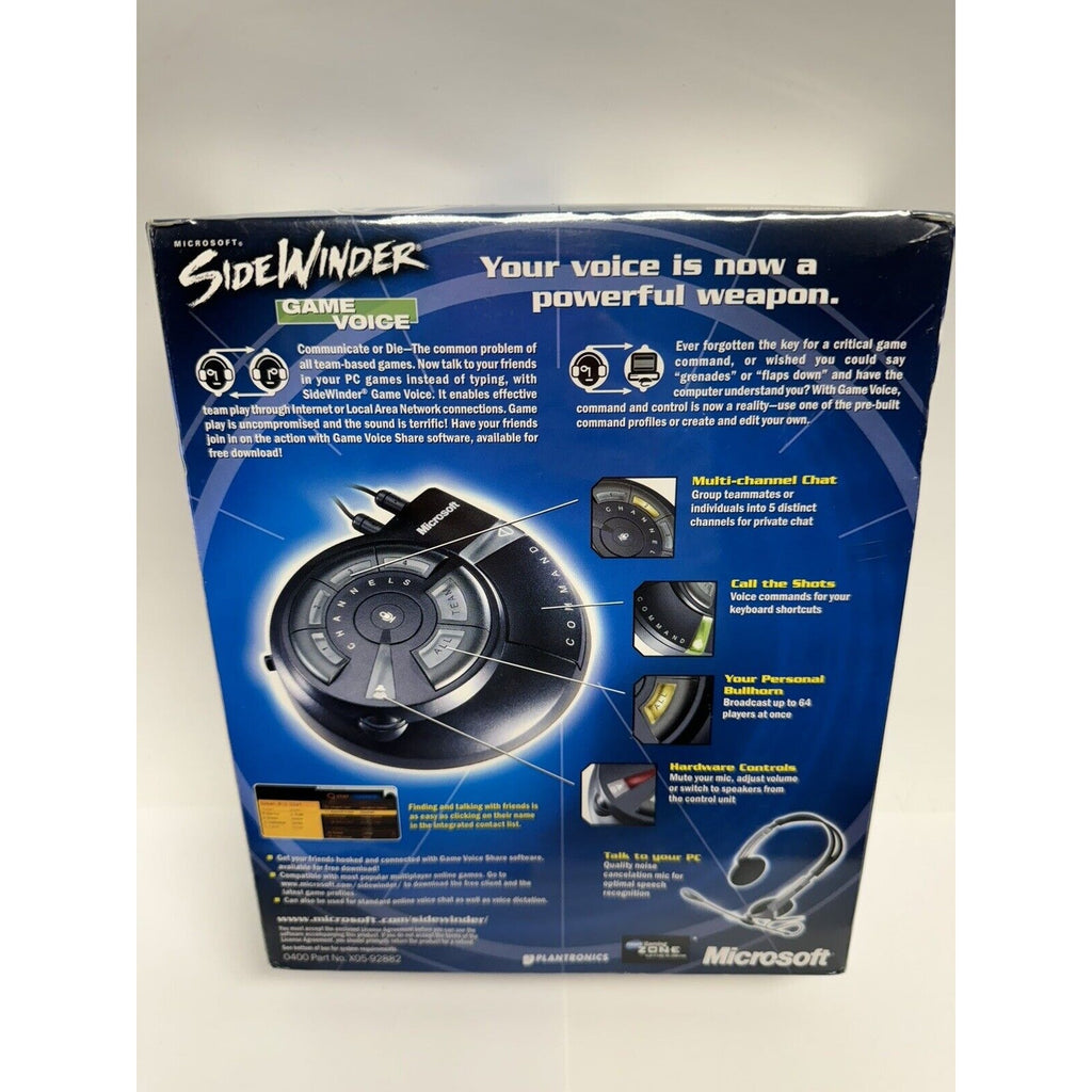 Vintage FACTORY SEALED Microsoft Sidewinder Game Voice Headset PC