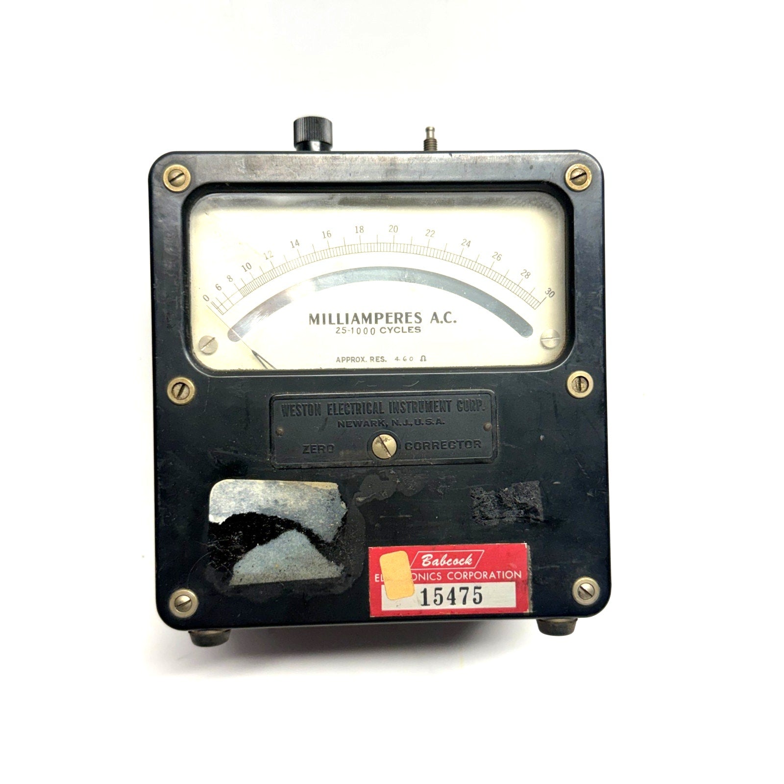Vintage Weston Model 433 Milliammeter AC 25-1000 Cycles Analog Test Meter