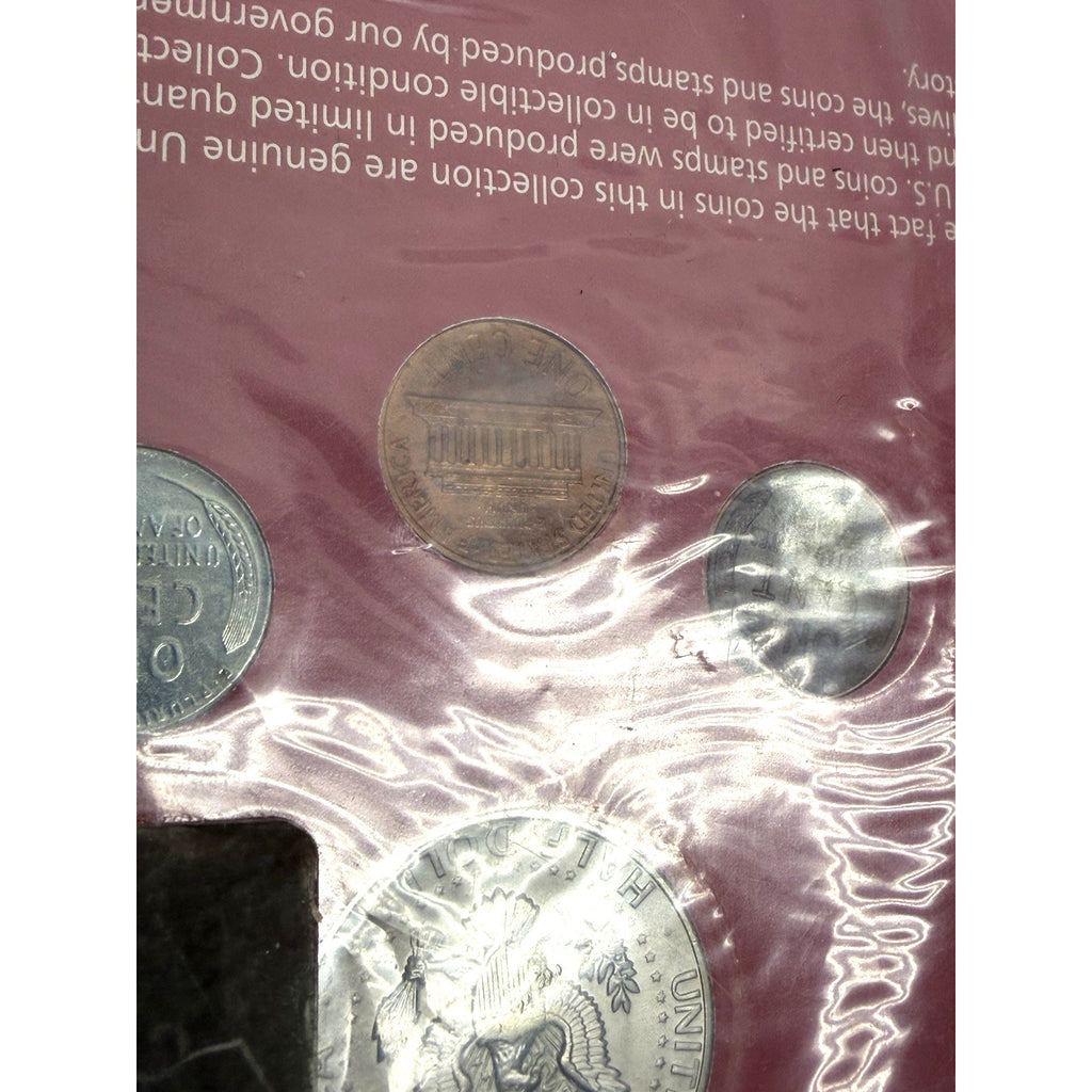 VTG NOS 1980 Strange But True Lincoln Kennedy Coin And Stamp Lot Panel JFK Half