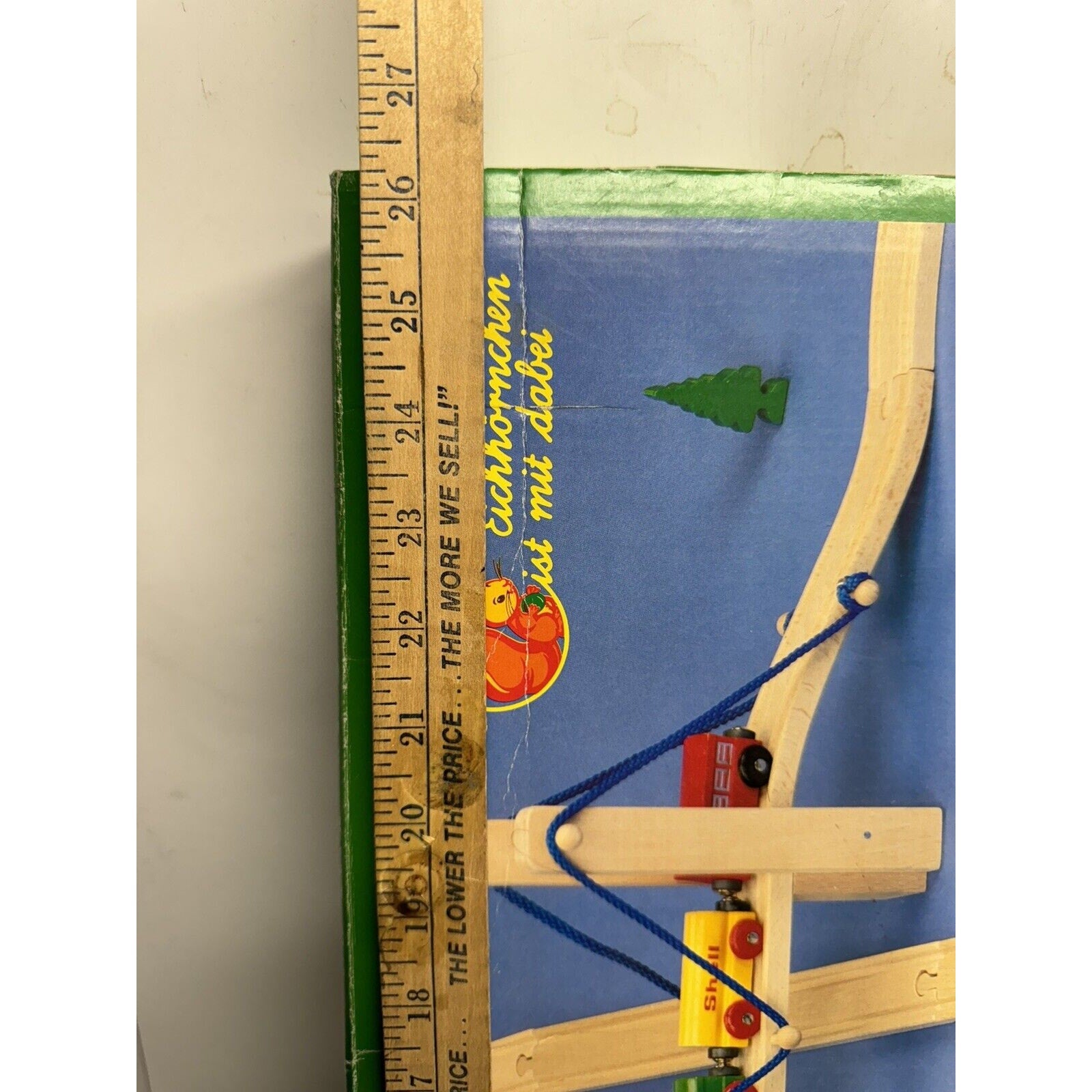 Vintage NOS EURO TRAIN EXPRESS Wooden Magnetic Railroad Train Set Made Germany