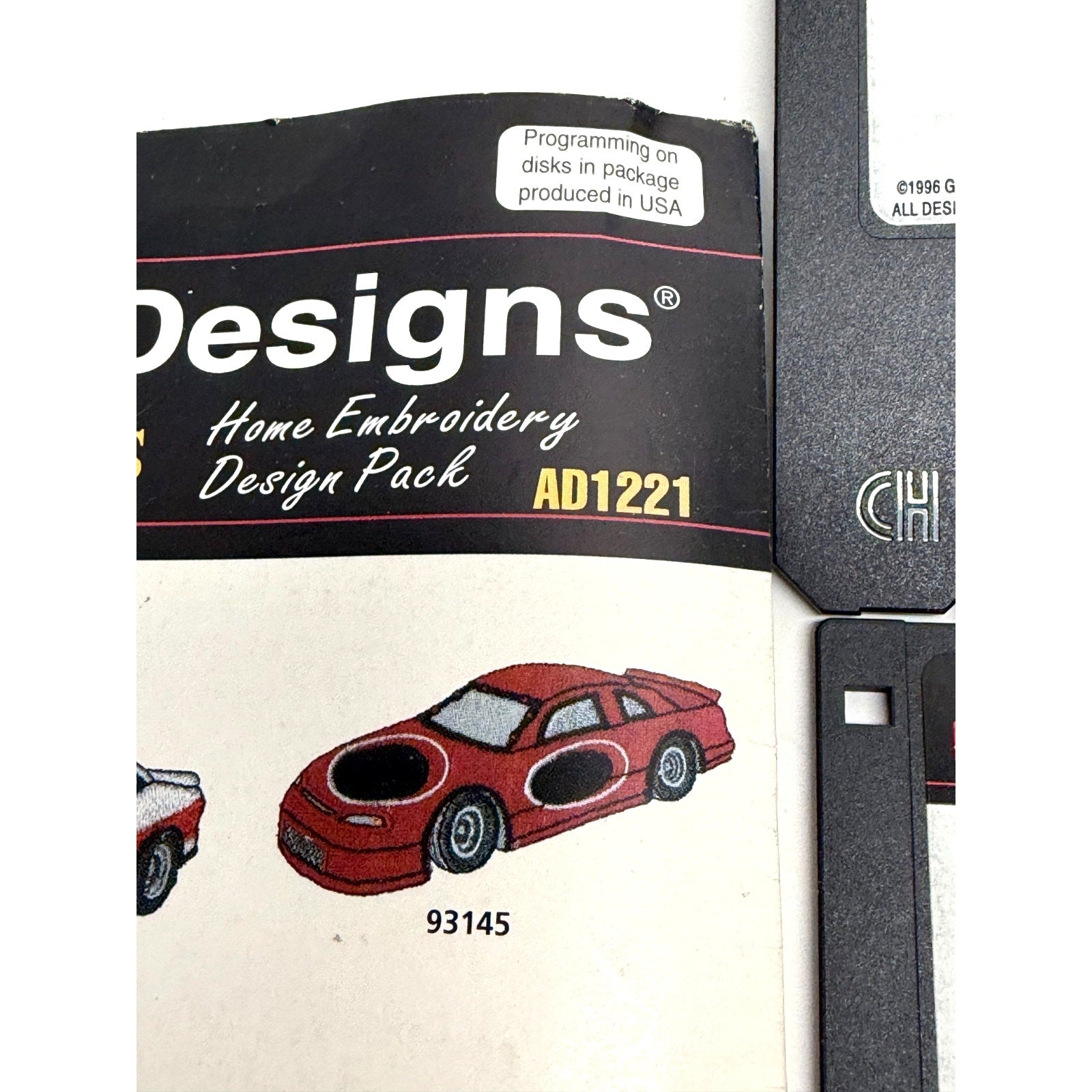Vintage Amazing Designs Embroidery Stock Cars & Trucks Collection 1 AD1221