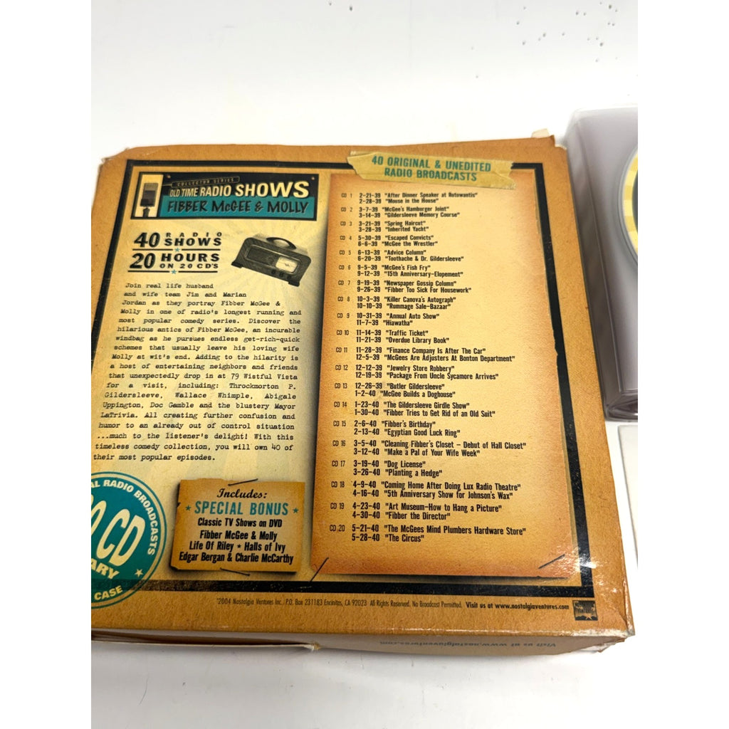 Vtg Fibber McGee & Molly, Old Time Radio Shows, 20 CD Library
