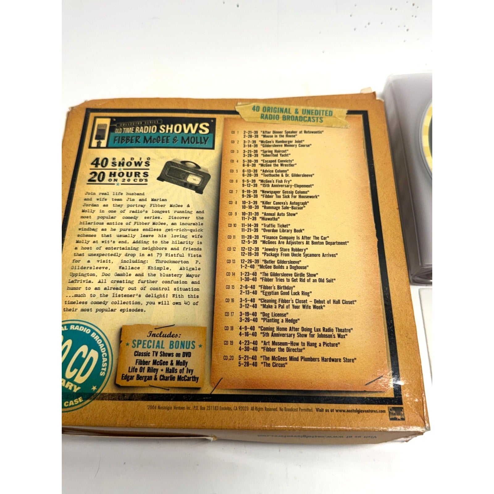Vtg Fibber McGee & Molly, Old Time Radio Shows, 20 CD Library